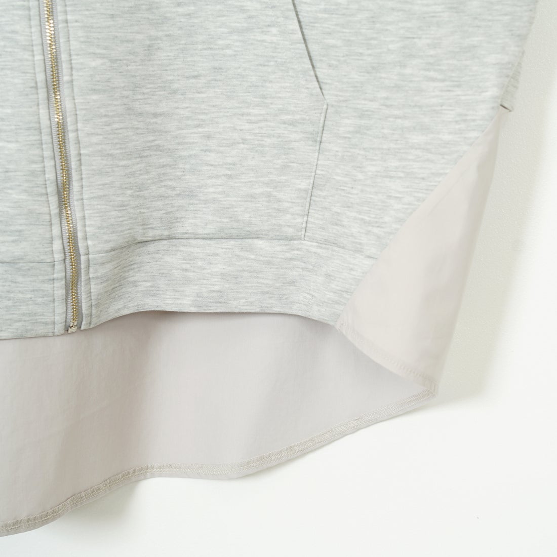 Jeans Factory Clothes [ジーンズファクトリークローズ] 異素材切替 ダンボール ジップフーディ [21254067] 006 ｸﾞﾚｰﾓｸ