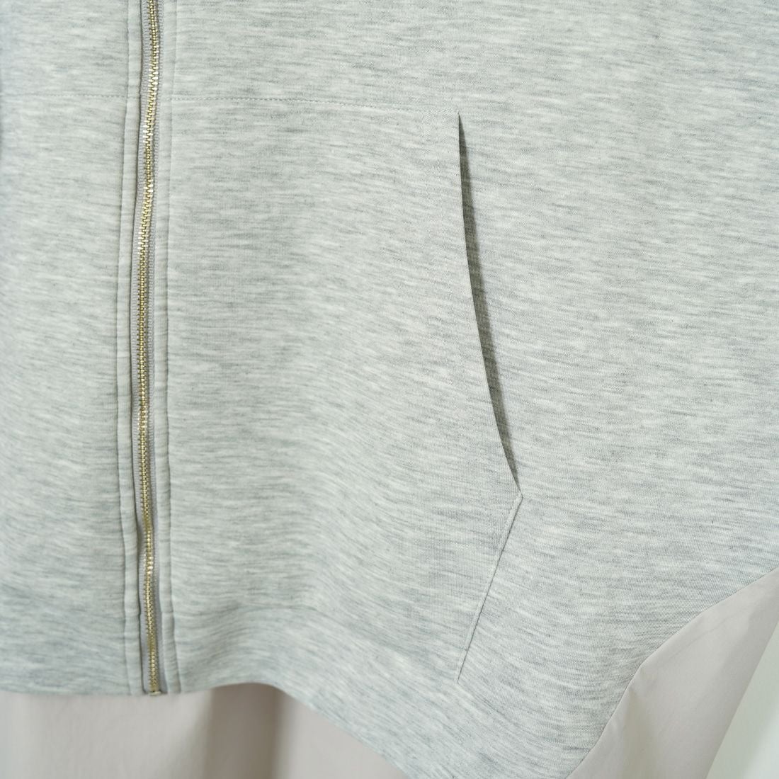 Jeans Factory Clothes [ジーンズファクトリークローズ] 異素材切替 ダンボール ジップフーディ [21254067] 006 ｸﾞﾚｰﾓｸ