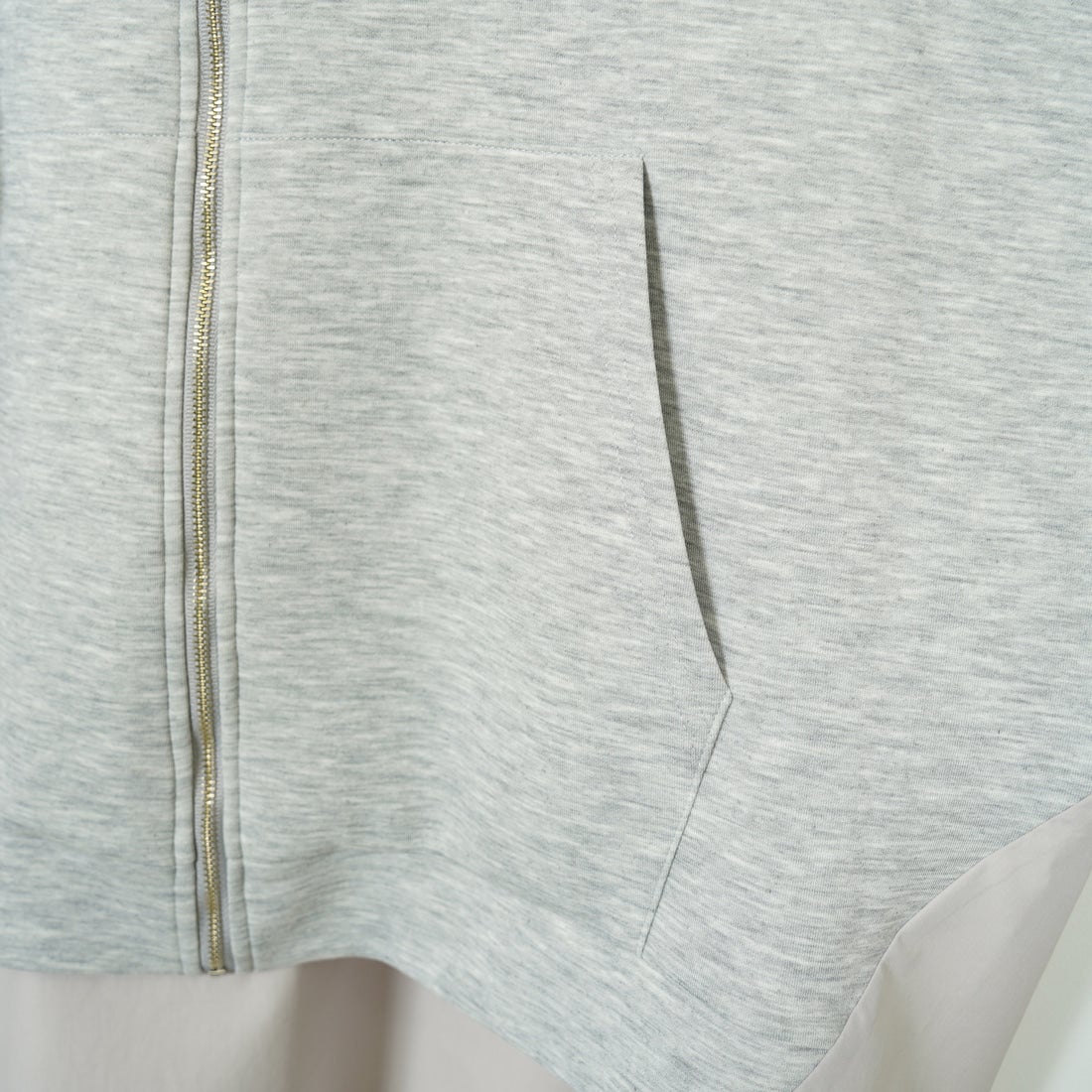 Jeans Factory Clothes [ジーンズファクトリークローズ] 異素材切替 ダンボール ジップフーディ [21254067] 006 ｸﾞﾚｰﾓｸ