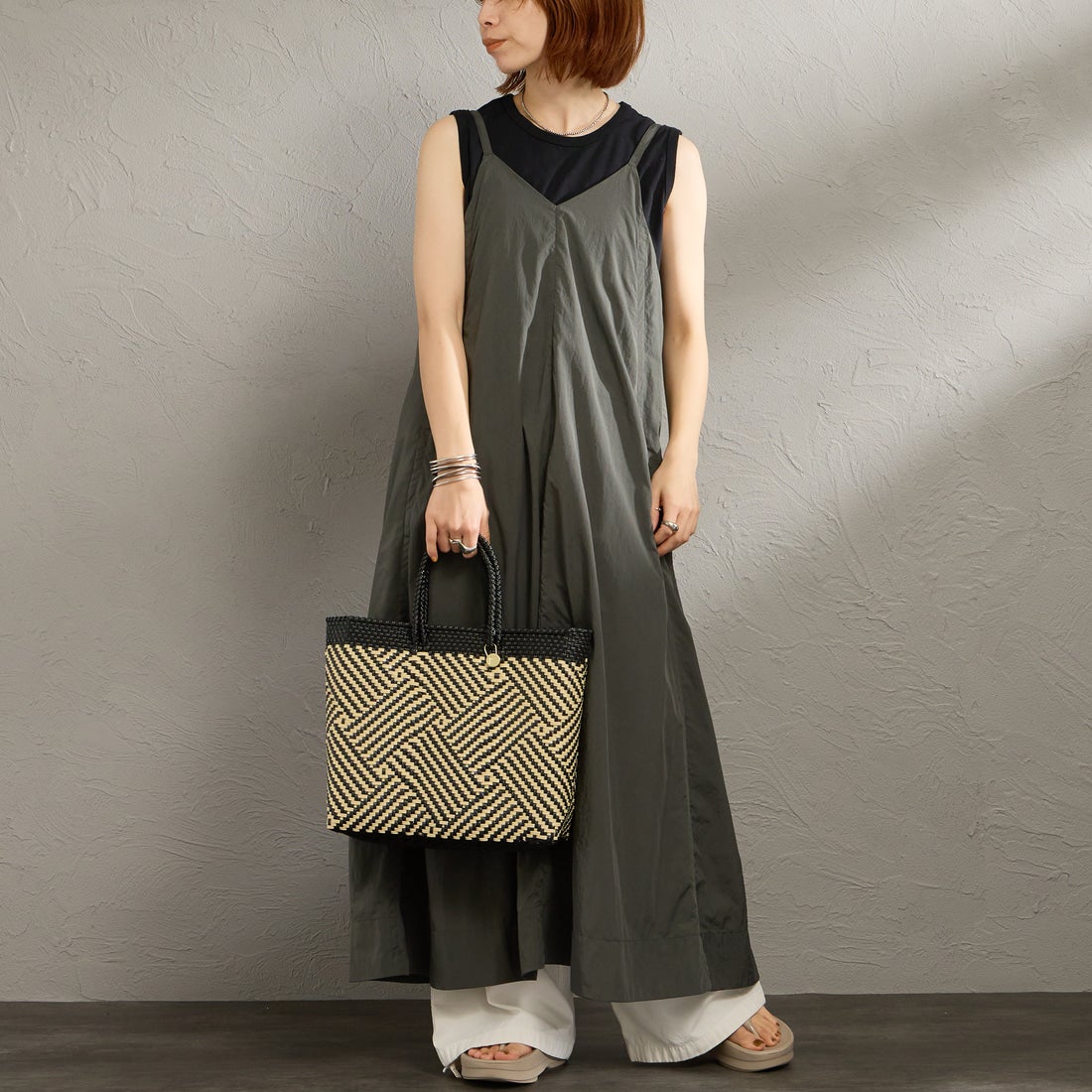 Letra [レトラ] メルカドバッグ タペテ [610725013] BLK/CRM