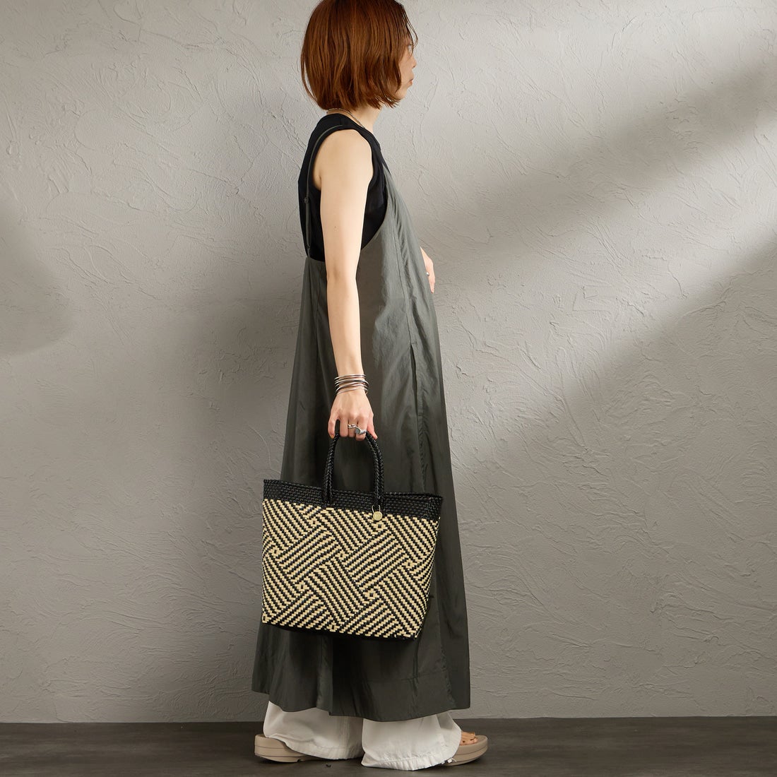 Letra [レトラ] メルカドバッグ タペテ [610725013] BLK/CRM