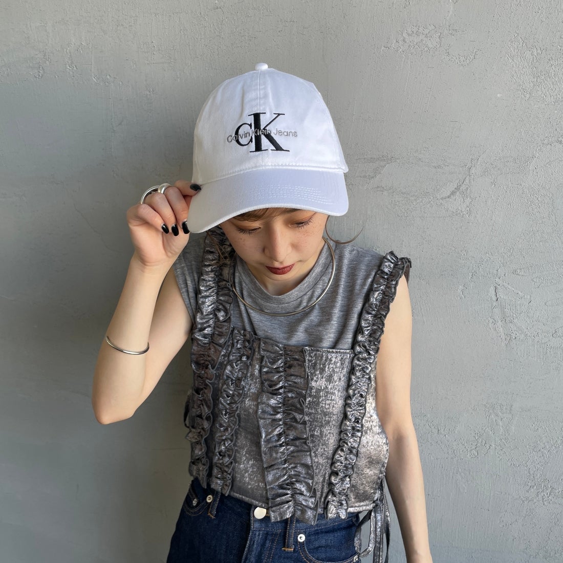 Calvin Klein [カルバンクライン] モノグラムロゴベースボールキャップ [4G5004G] YAF