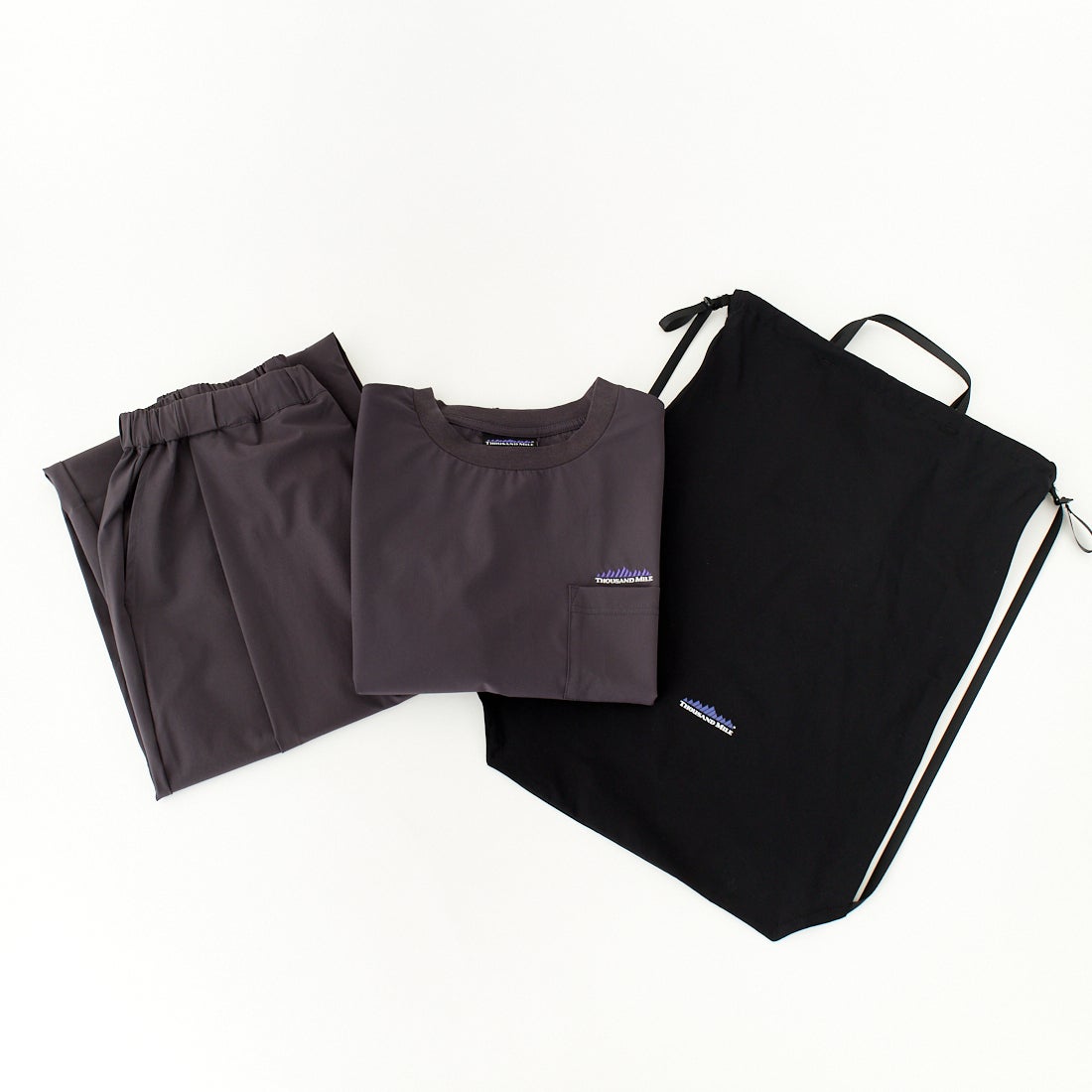 THOUSAND MILE [サウザンド マイル] 別注 サマーバケーション ラップパンツセットアップ [TM251NP50952-JF] CHARCOAL