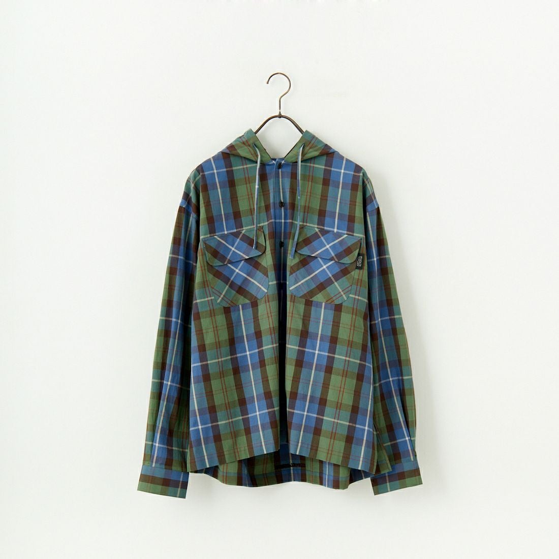 SEDAN ALL-PURPOSE [セダン オールパーパス] プレイドフーデッドシャツ [SD25S-SH01] BLUE GREEN