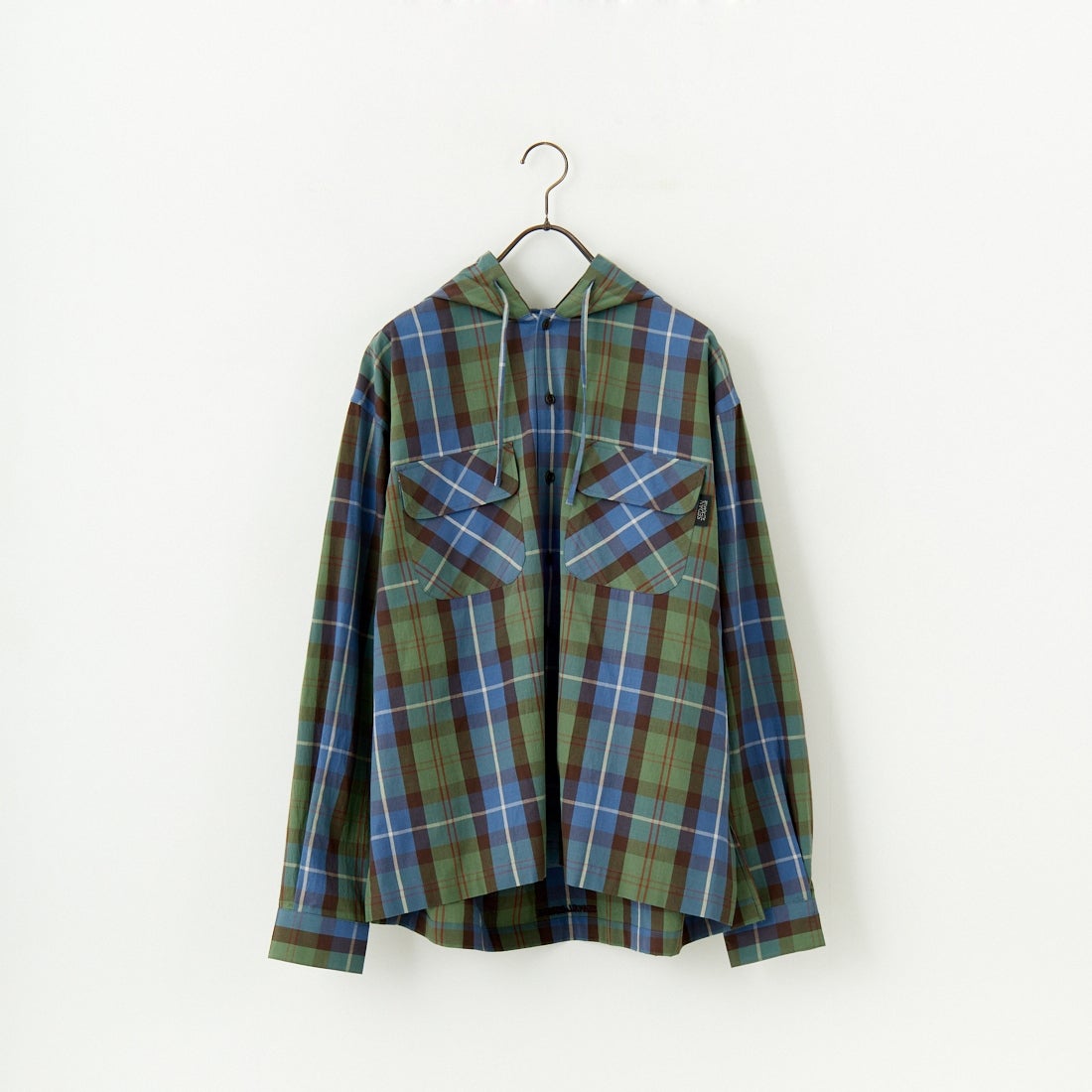 SEDAN ALL-PURPOSE [セダン オールパーパス] プレイドフーデッドシャツ [SD25S-SH01] BLUE GREEN