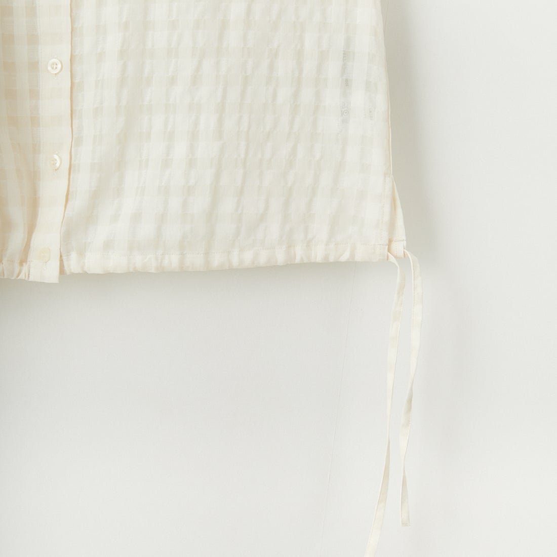 STELLA CIFFON [ステラシフォン] シアーサッカーチェックブラウス [ST1-25407] 02 O.WHITE