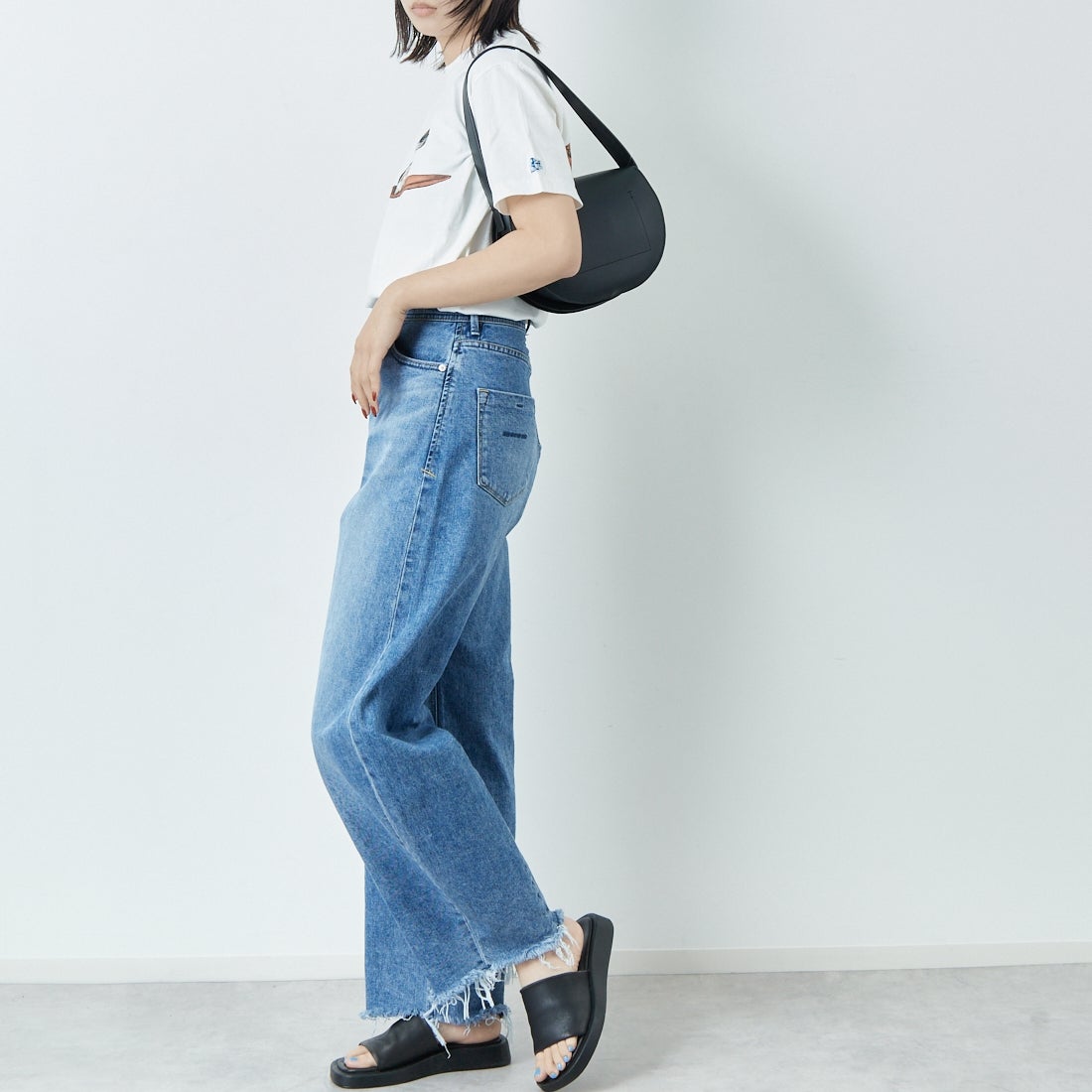 The Endless Summer [エンドレスサマー] 4BUHI ナップタイムTシャツ [FH-25574323] 07 WHITE &&モデル身長：167cm 着用サイズ：S&&