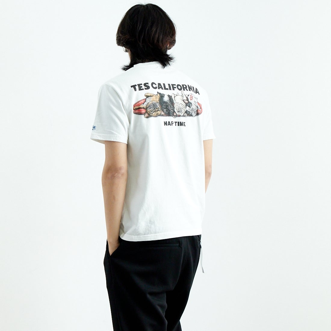 The Endless Summer [エンドレスサマー] 4BUHI ナップタイムTシャツ [FH-25574323] 07 WHITE &&モデル身長：179cm 着用サイズ：M&&