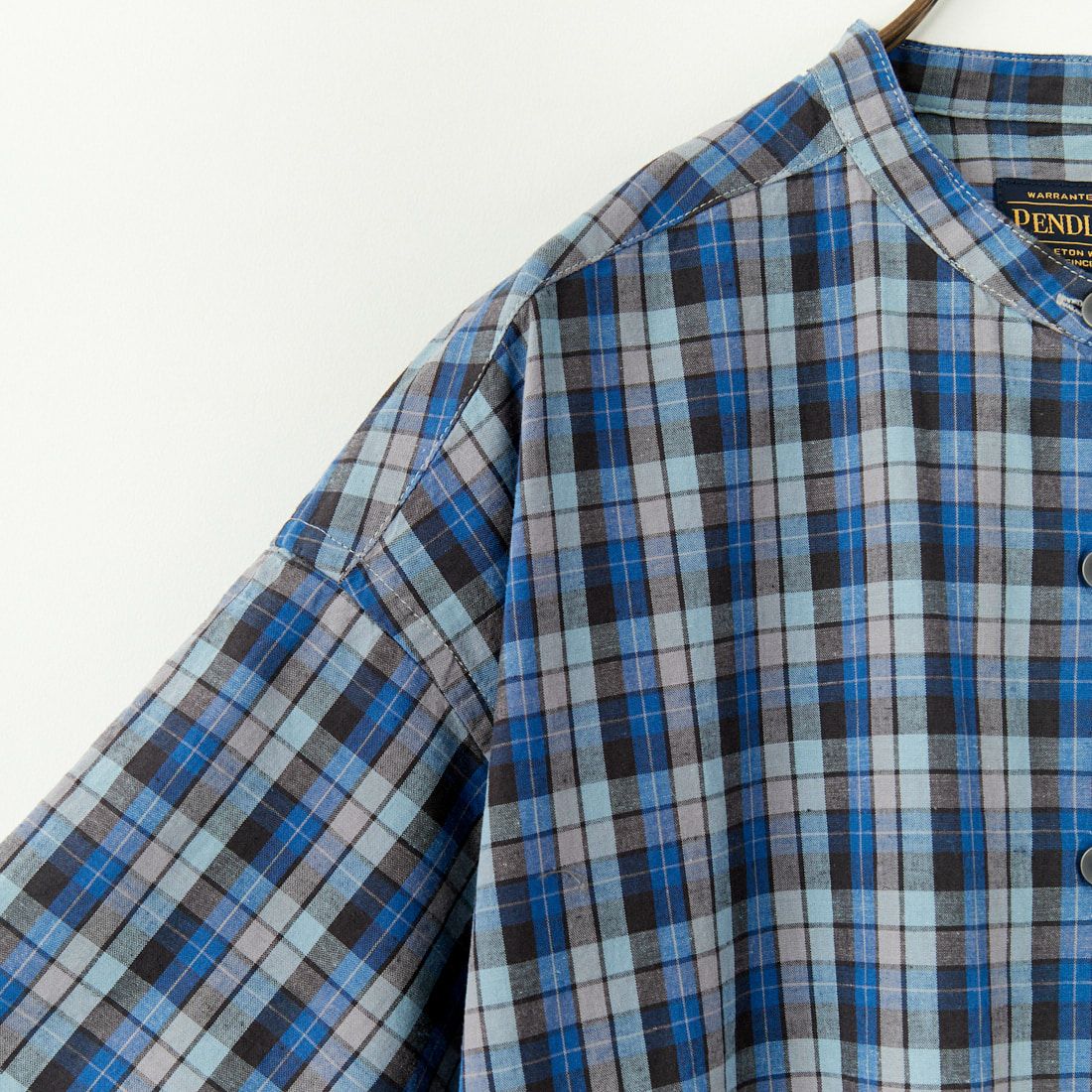 PENDLETON [ペンドルトン] バンドカラーシャツ [5275-0100] 61 BLUE/GY