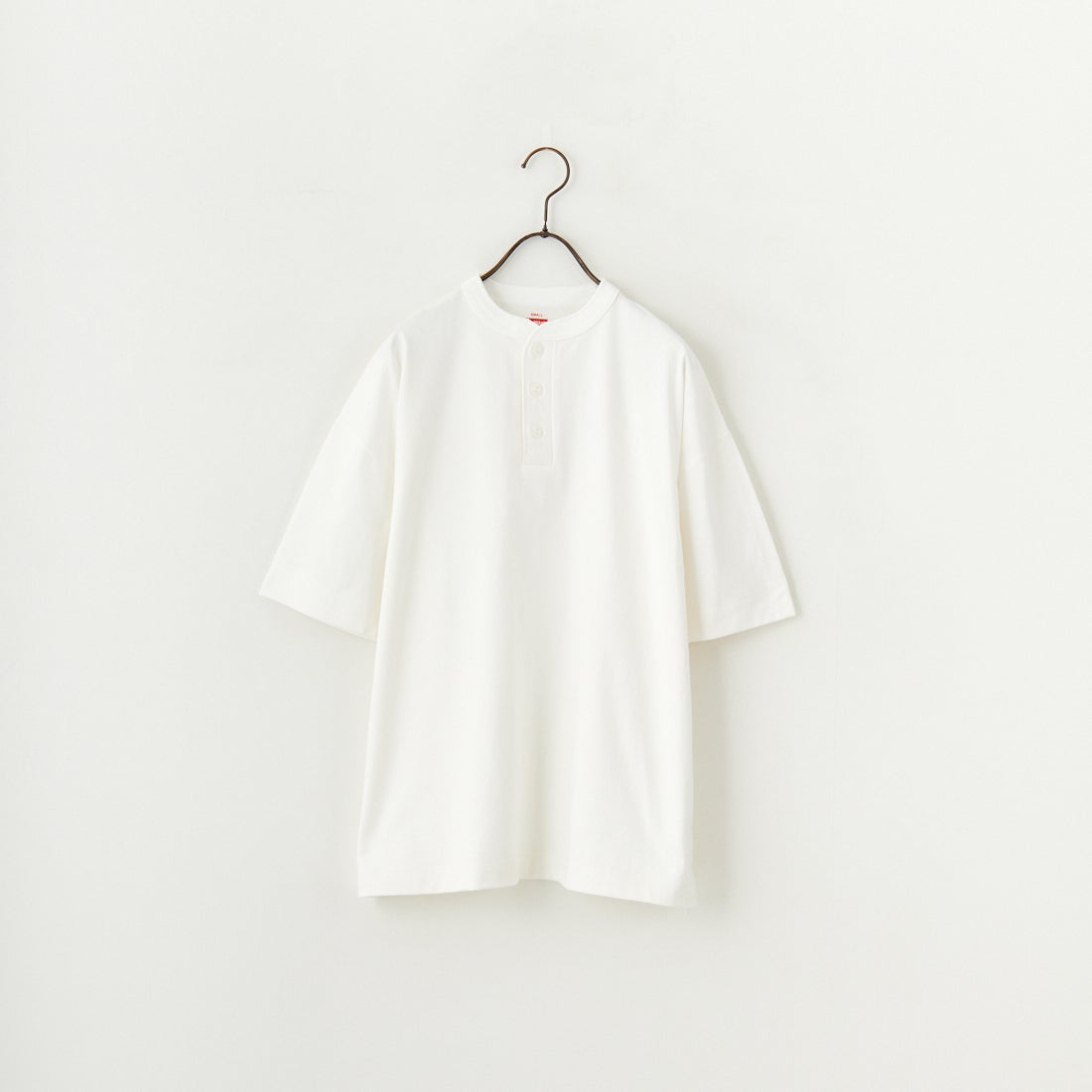 Health knit [ヘルスニット] 別注 ビッグシルエット ヘンリーネックTシャツ [HR25S-M121-JF] WHITE