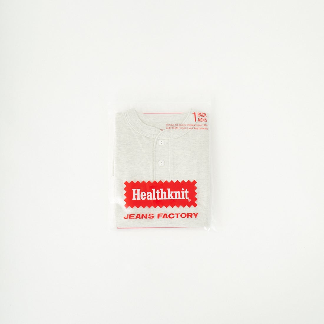 Health knit [ヘルスニット] 別注 ビッグシルエット ヘンリーネックTシャツ [HR25S-M121-JF] OATMEAL