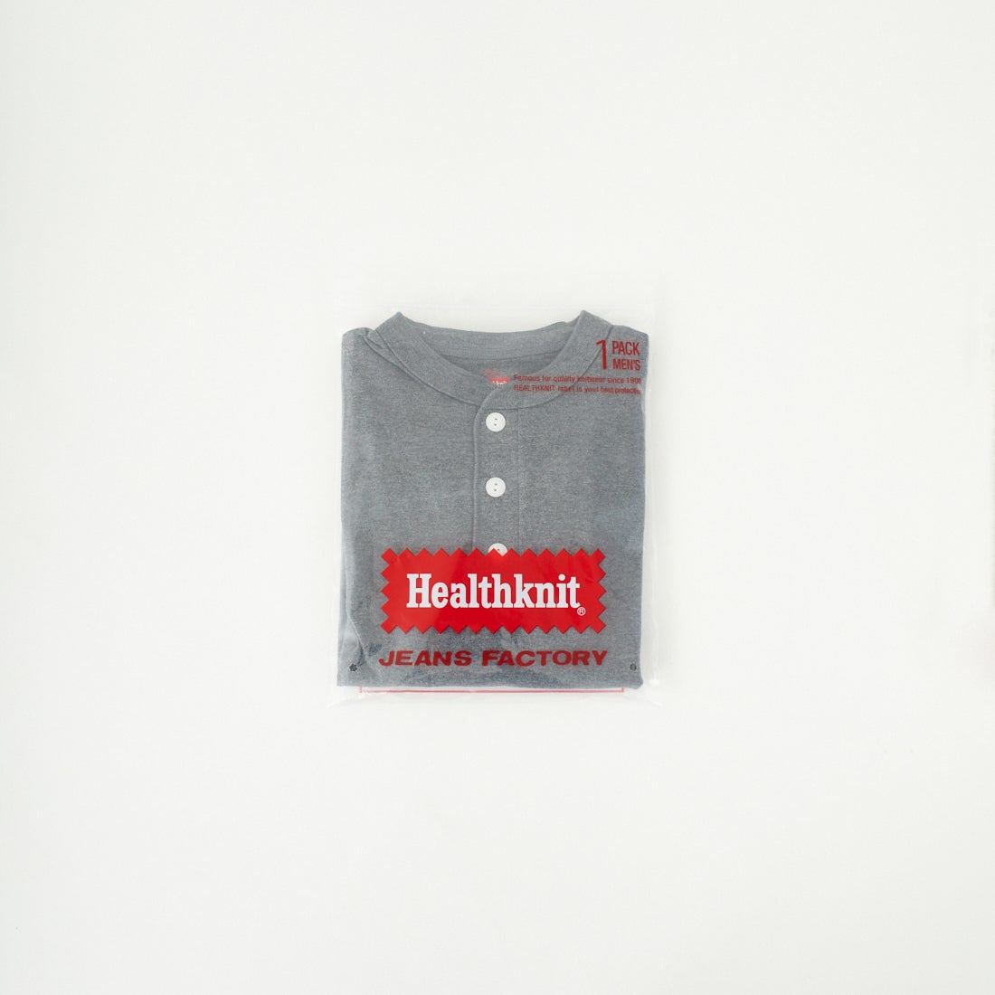 Health knit [ヘルスニット] 別注 ビッグシルエット ヘンリーネックTシャツ [HR25S-M121-JF] CHARCOAL