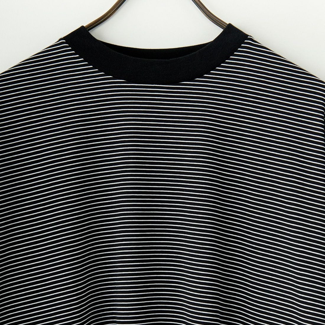 HANDVAERK [ハンドバーク] 60/2 ショートスリーブテーパードビッグTシャツ [6525] BLACK/WHIT