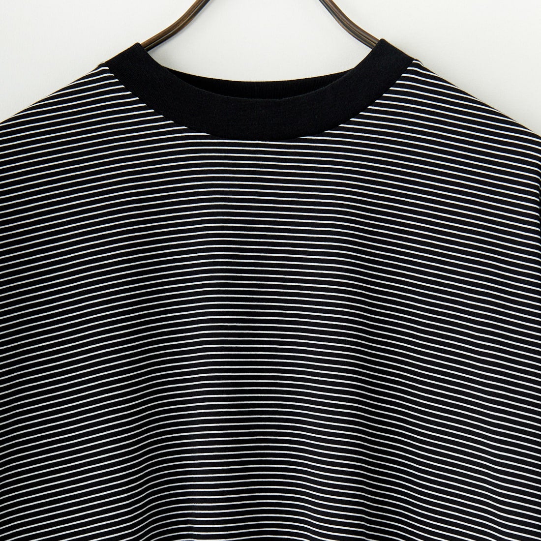 HANDVAERK [ハンドバーク] 60/2 ショートスリーブテーパードビッグTシャツ [6525] BLACK/WHIT