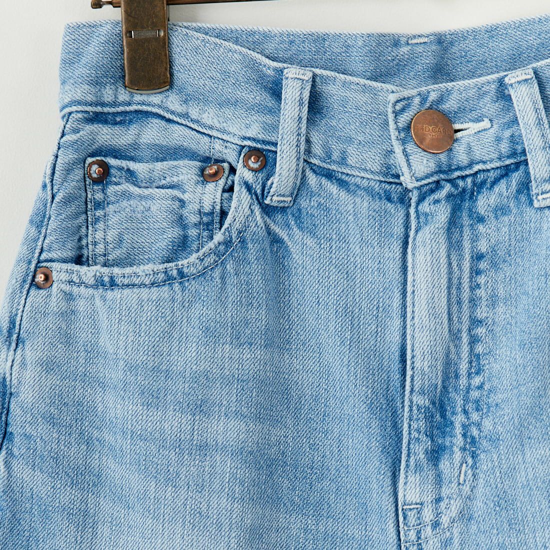 RED CARD TOKYO [レッドカード トーキョー] スローガン ルーズストレートデニム [98W10701K-AIR LIGHALT]