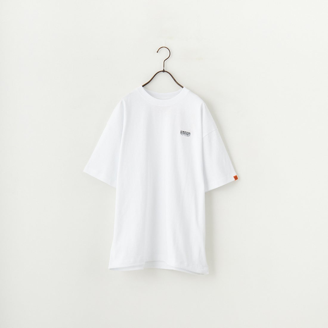 UNIVERSAL OVERALL [ユニバーサルオーバーオール] 別注 ドローコード付き ワイドシルエットTシャツ [U2513282IN-JF] WHITE