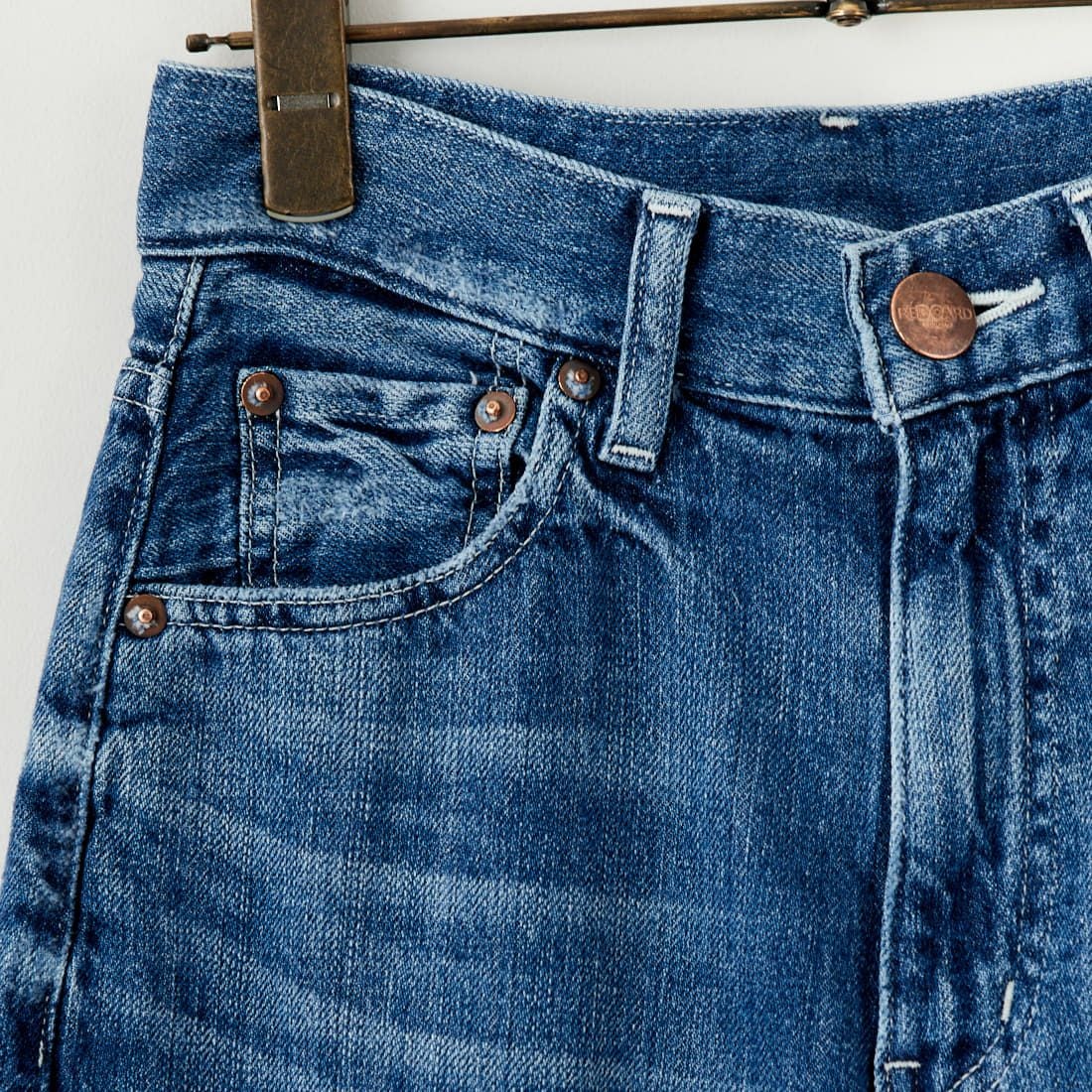 RED CARD TOKYO [レッドカード トーキョー] スローガン ルーズストレートデニム [98W10701AMD] K-AIR MID