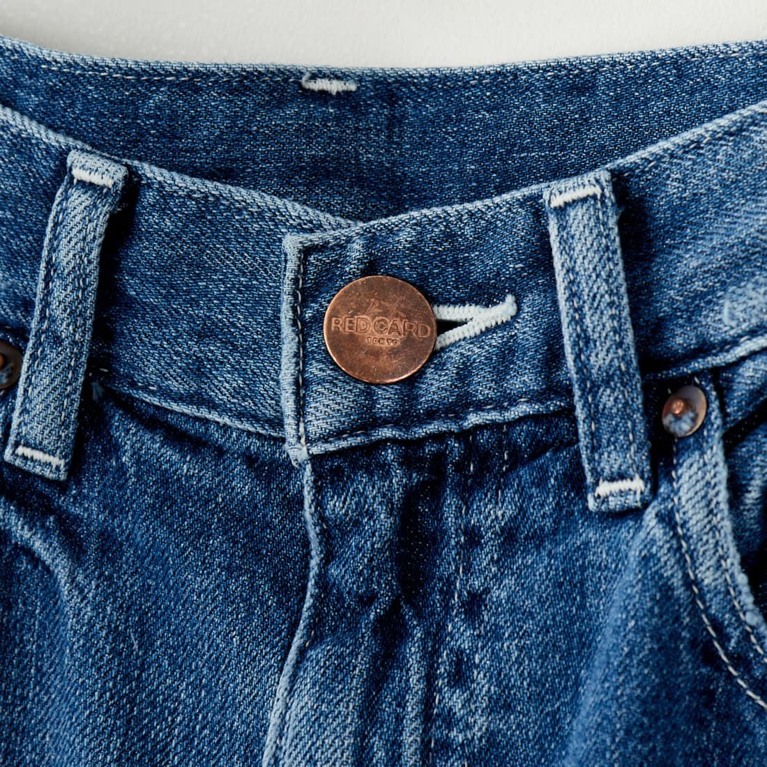 RED CARD TOKYO [レッドカード トーキョー] スローガン ルーズストレートデニム [98W10701AMD] K-AIR MID
