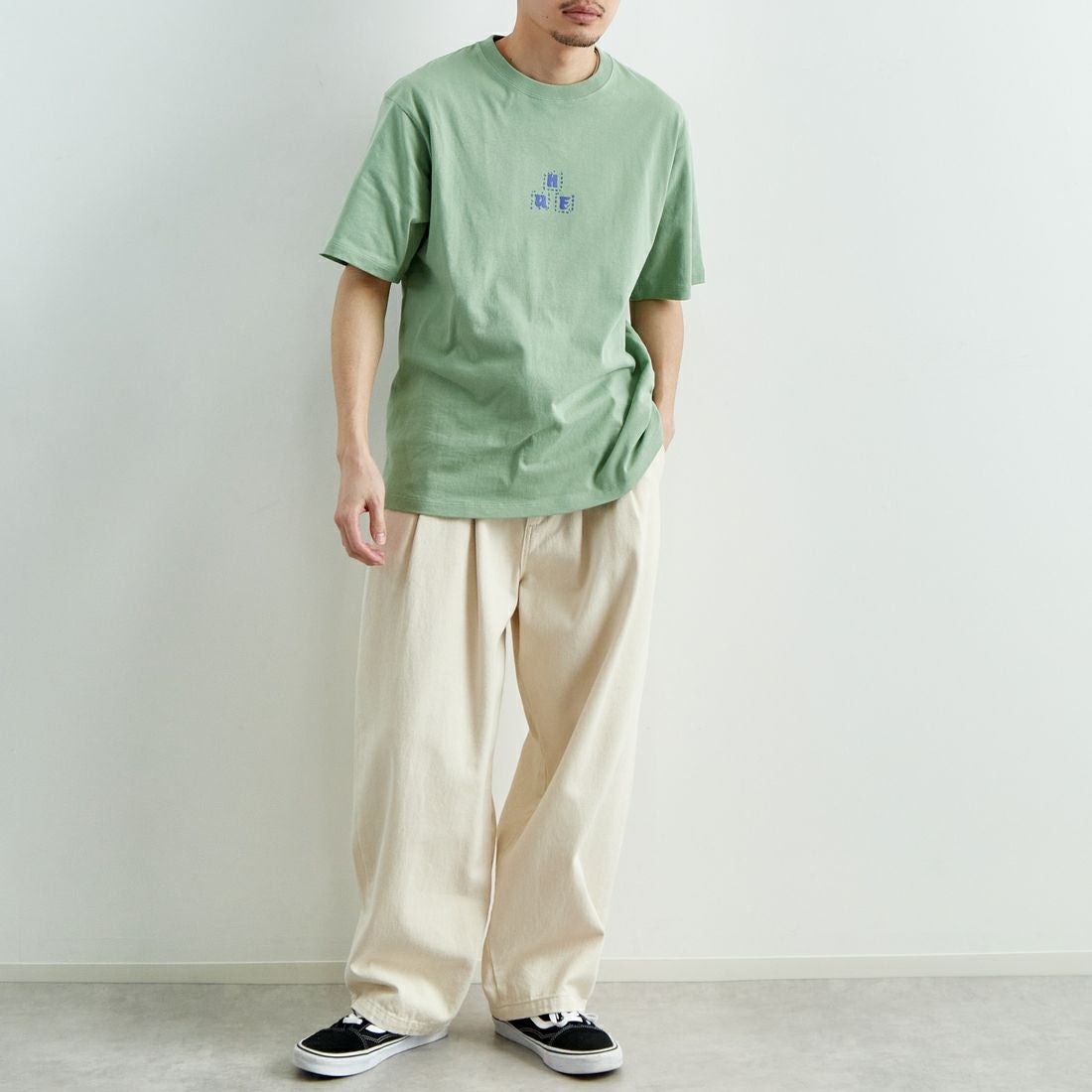 HUF [ハフ] ペガサス ショートスリーブTシャツ [TS02399] BASIL &&モデル身長：168cm 着用サイズ：M&&