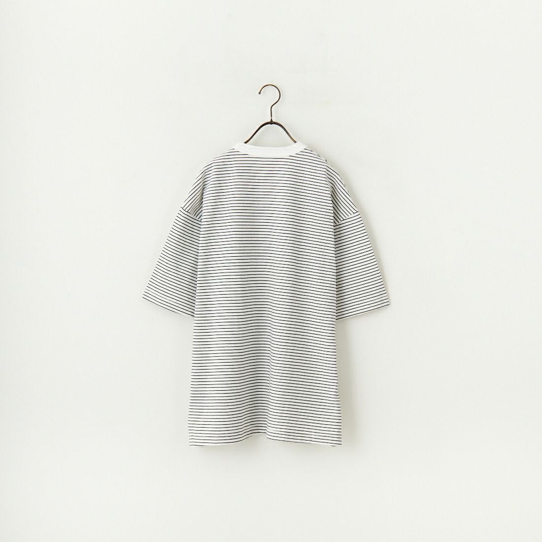 Health knit [ヘルスニット] ヘンリーネック ボーダーTシャツ [HR25S-M107] WHITE