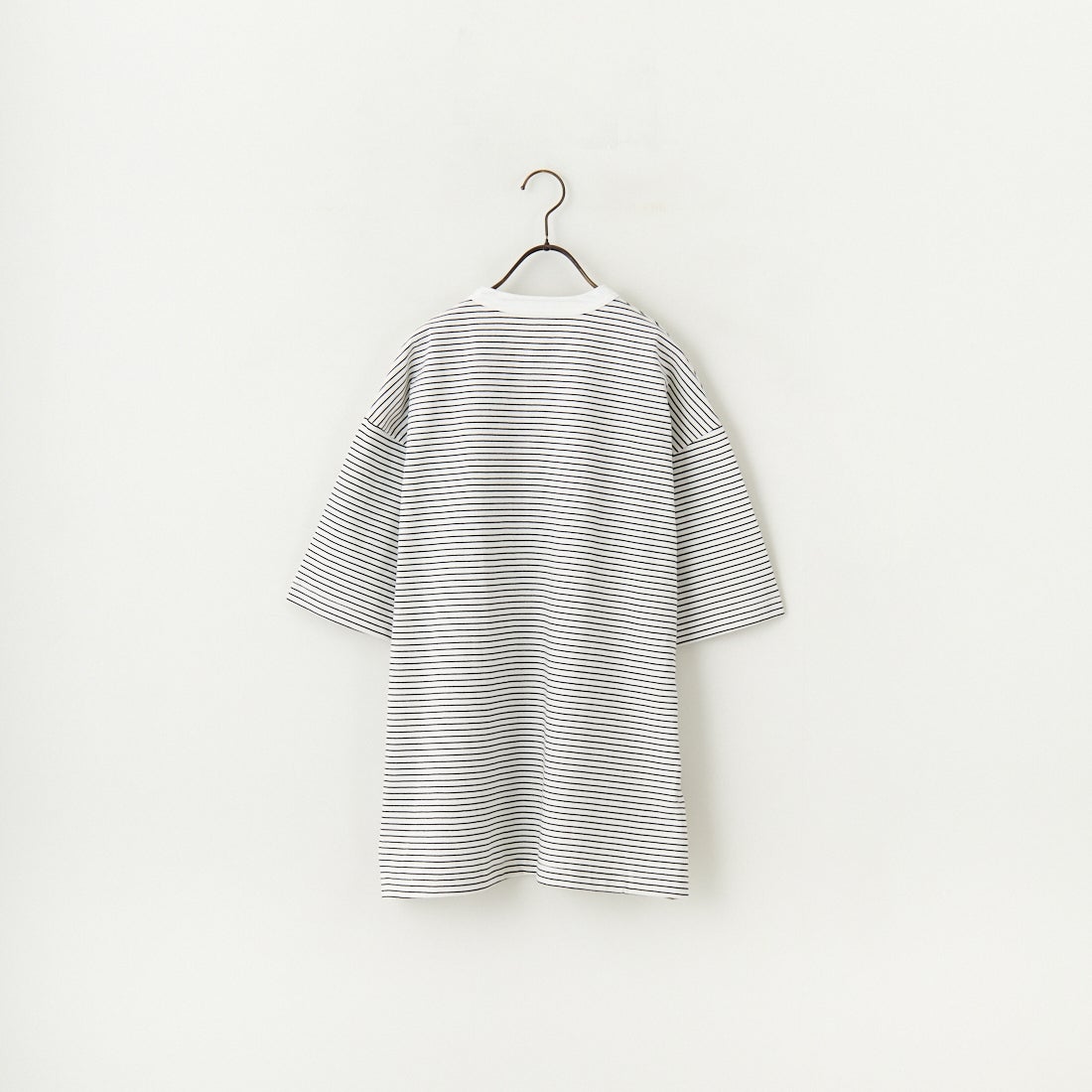Health knit [ヘルスニット] ヘンリーネック ボーダーTシャツ [HR25S-M107] WHITE