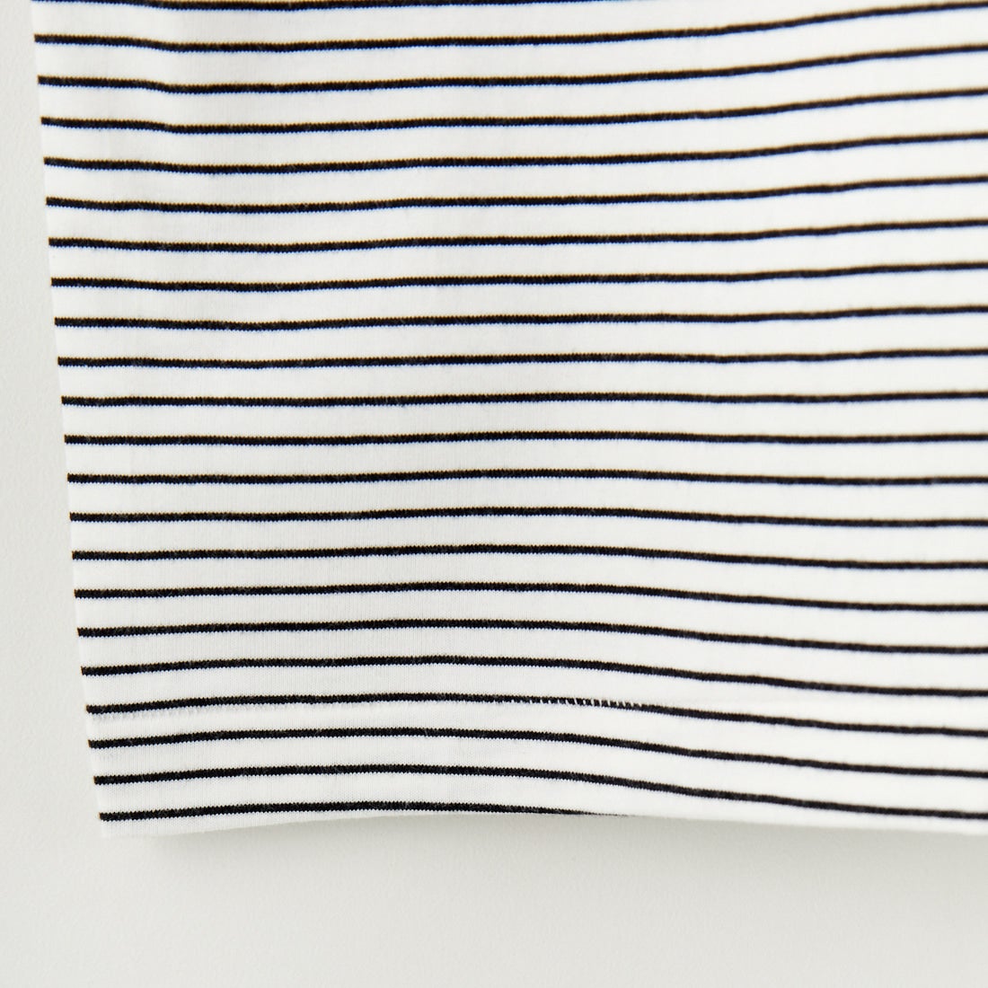 Health knit [ヘルスニット] ヘンリーネック ボーダーTシャツ [HR25S-M107] WHITE