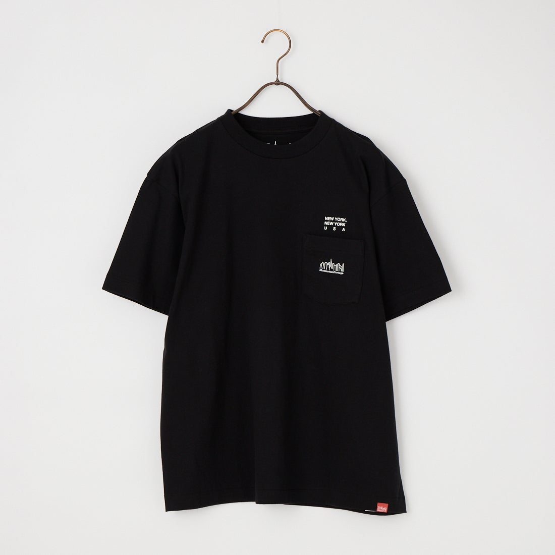 MANHATTAN PORTAGE [マンハッタンポーテージ] スカイラインロゴ ショートスリーブポケットTシャツ [MP-M611] BLACK