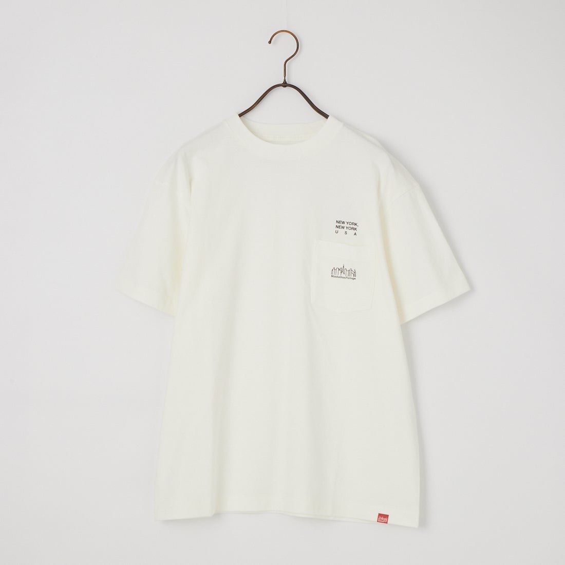 MANHATTAN PORTAGE [マンハッタンポーテージ] スカイラインロゴ ショートスリーブポケットTシャツ [MP-M611] WHITE