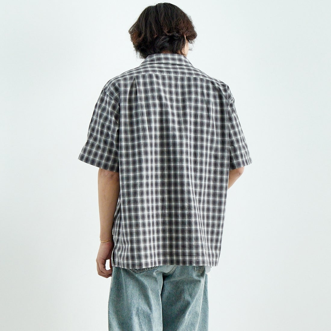 PENDLETON [ペンドルトン] オープンカラーシャツ [5275-0003] 75 GRAY/WH &&モデル身長：179cm 着用サイズ：L&&