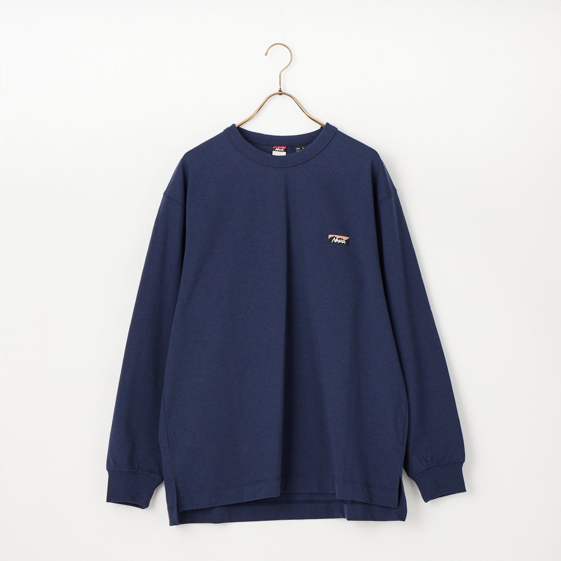 NANGA [ナンガ] エコハイブリッド ボックスロゴ刺繍Tシャツ [NW2411-1G803] D.NVY