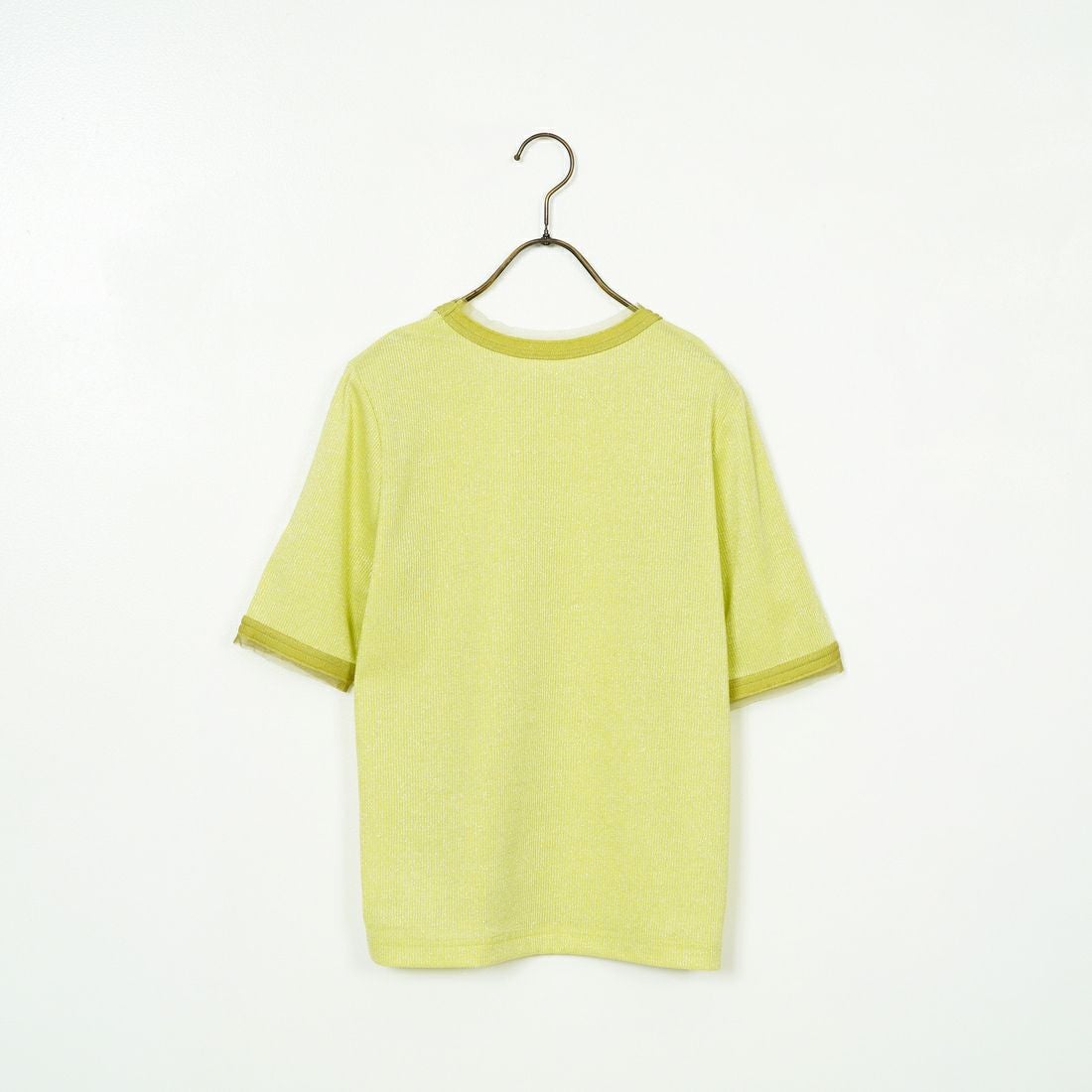 Jf Ready Made [ジェイエフレディメイド] ラメリブショートスリーブTシャツ [8920773-01] 56 ﾗｲﾑ