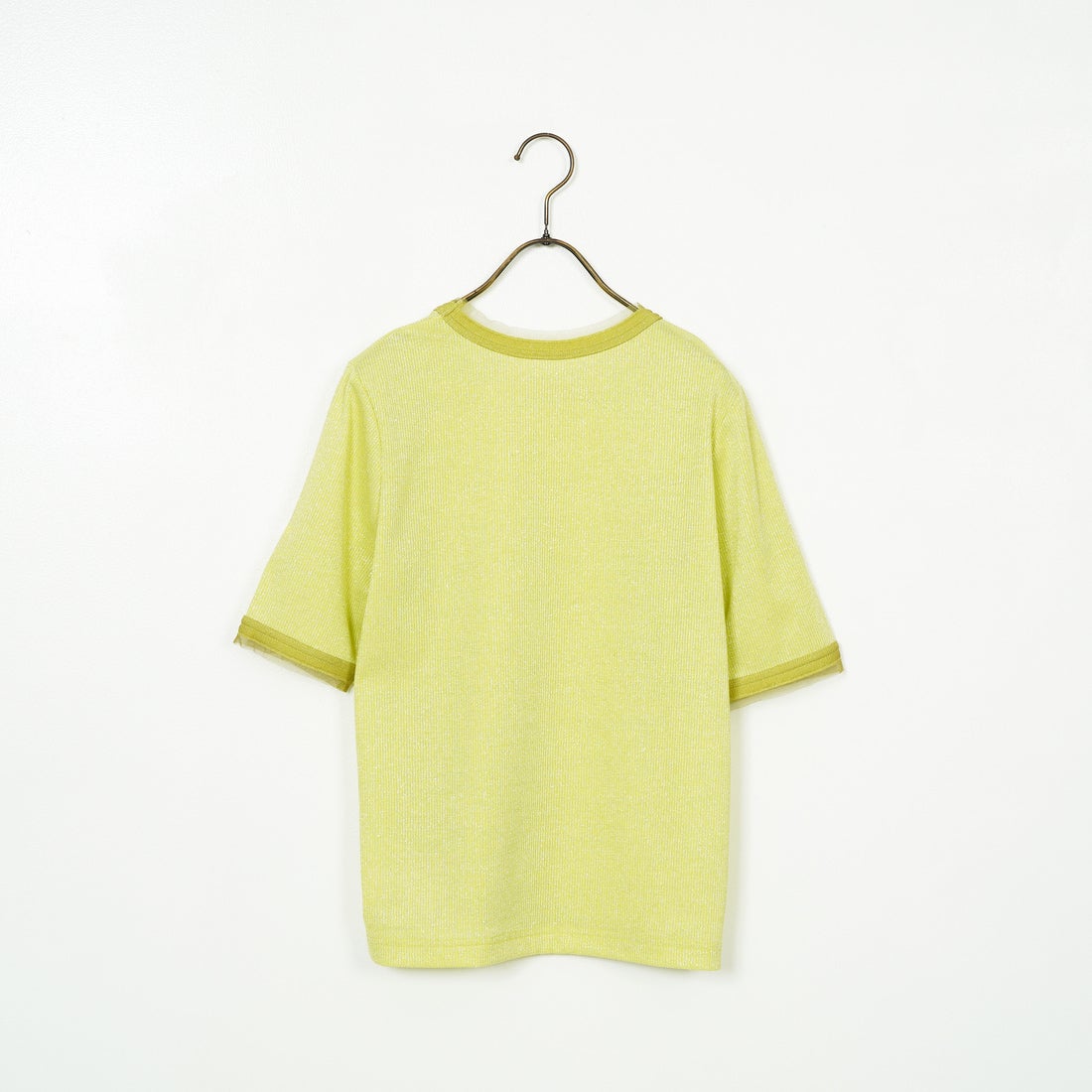 Jf Ready Made [ジェイエフレディメイド] ラメリブショートスリーブTシャツ [8920773-01] 56 ﾗｲﾑ