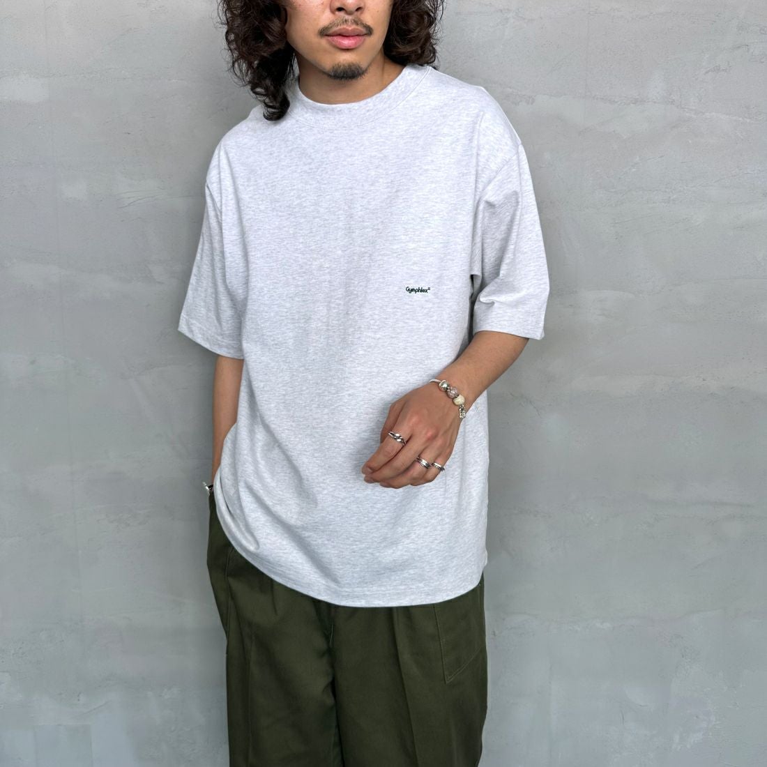 H.LT.GREY&&モデル身長：173cm 着用サイズ：M&&