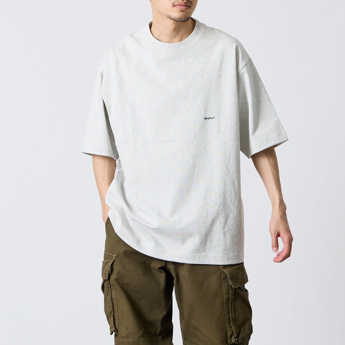H.LT.GREY&&モデル身長：168cm 着用サイズ：L&&&&モデル身長：168cm 着用サイズ：L&&