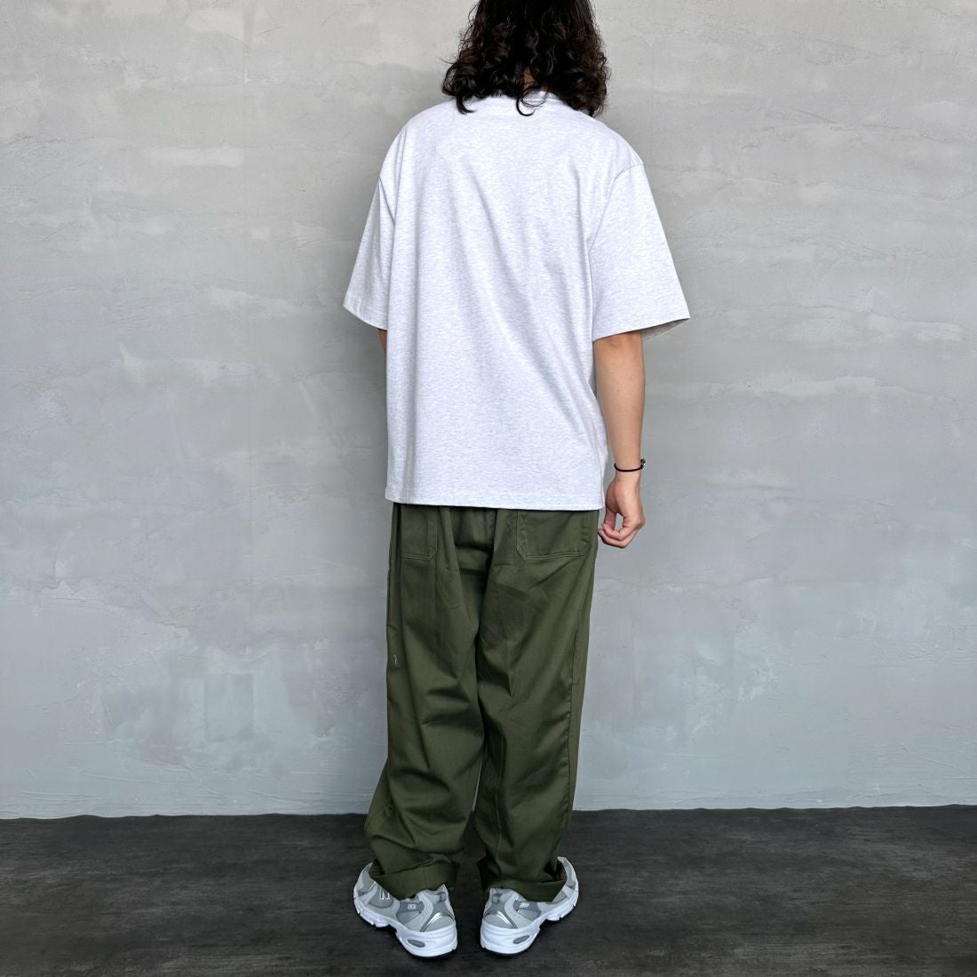 Gymphlex [ジムフレックス] ヘビーウェイトジャージー ショートスリーブTシャツ [J-9271HWJ] H.LT.GREY &&モデル身長：173cm 着用サイズ：M&&