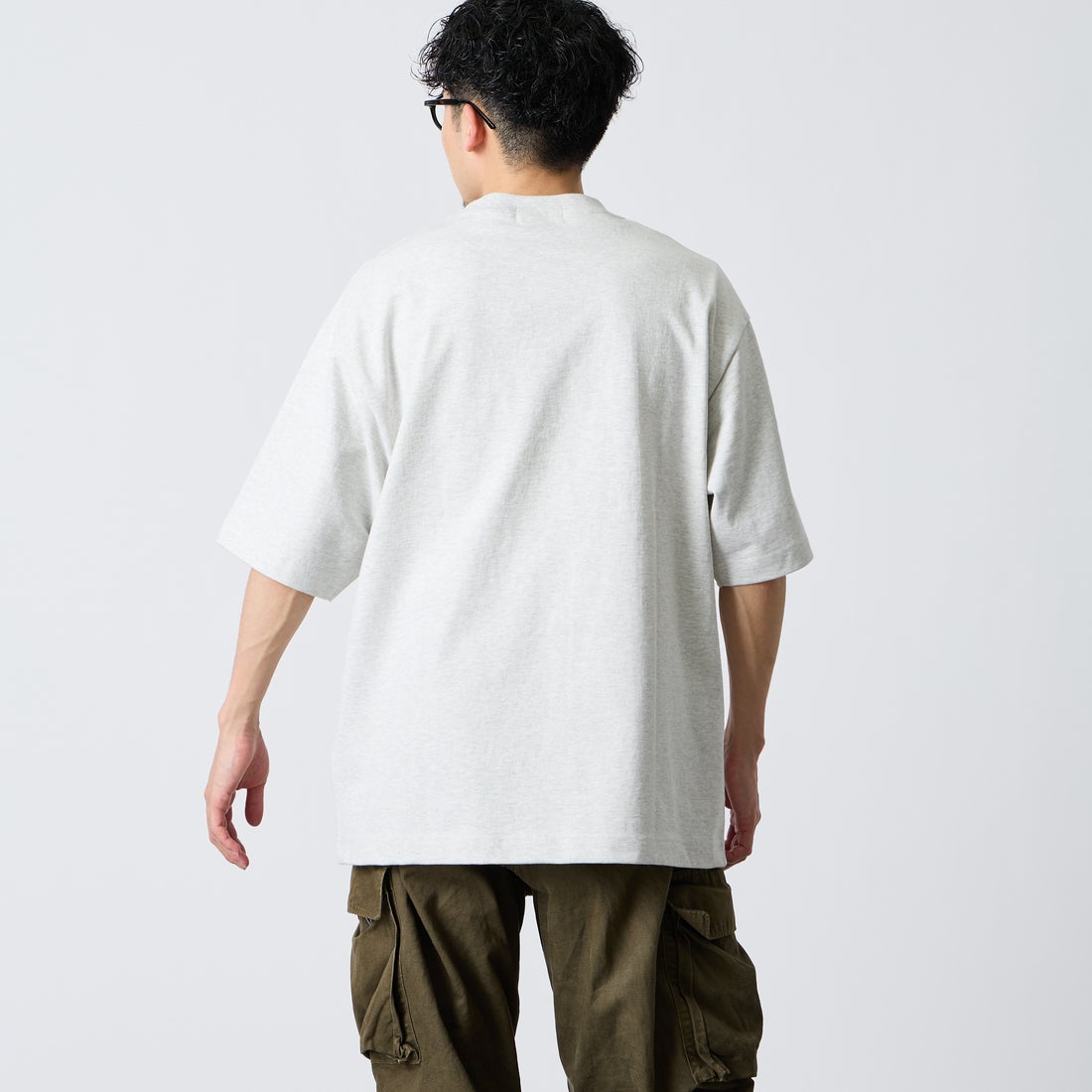 Gymphlex [ジムフレックス] ヘビーウェイトジャージー ショートスリーブTシャツ [J-9271HWJ] H.LT.GREY &&モデル身長：168cm 着用サイズ：L&&