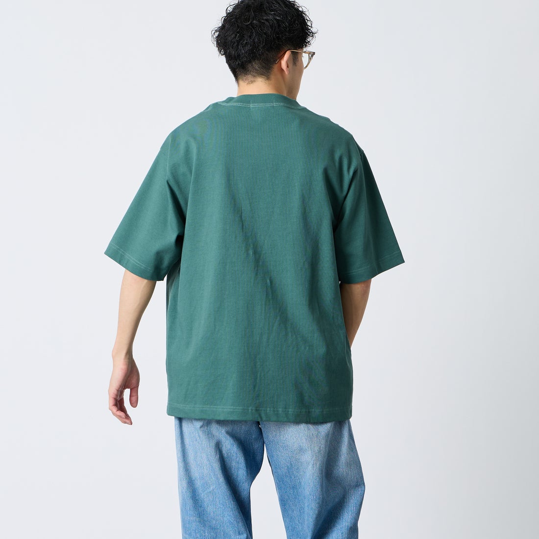 Gymphlex [ジムフレックス] ヘビーウェイトジャージー ショートスリーブTシャツ [J-9271HWJ] LT.GREEN &&モデル身長：168cm 着用サイズ：M&&