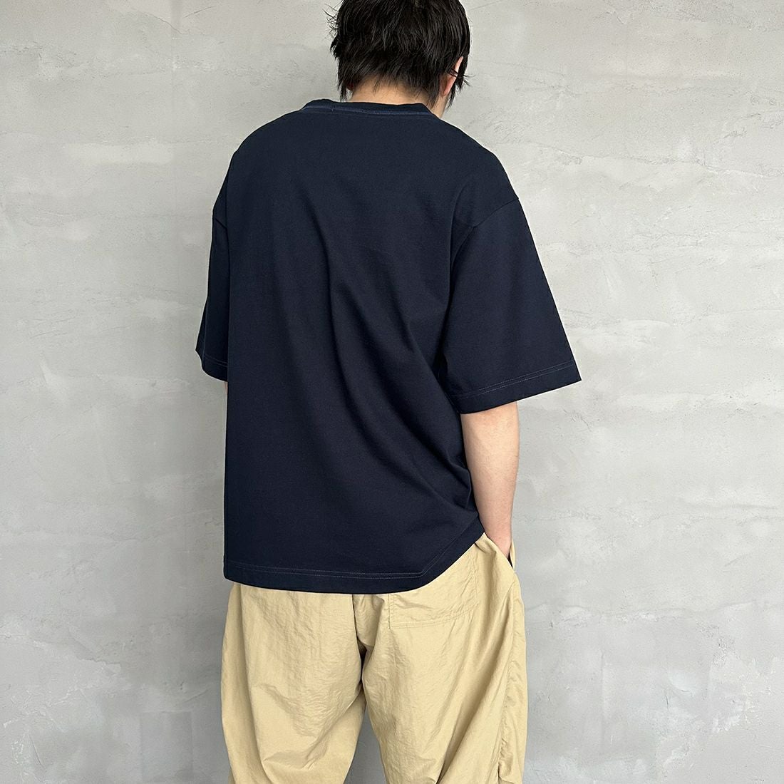Gymphlex [ジムフレックス] ヘビーウェイトジャージー ショートスリーブTシャツ [J-9271HWJ] NAVY &&モデル身長：173cm 着用サイズ：M&&