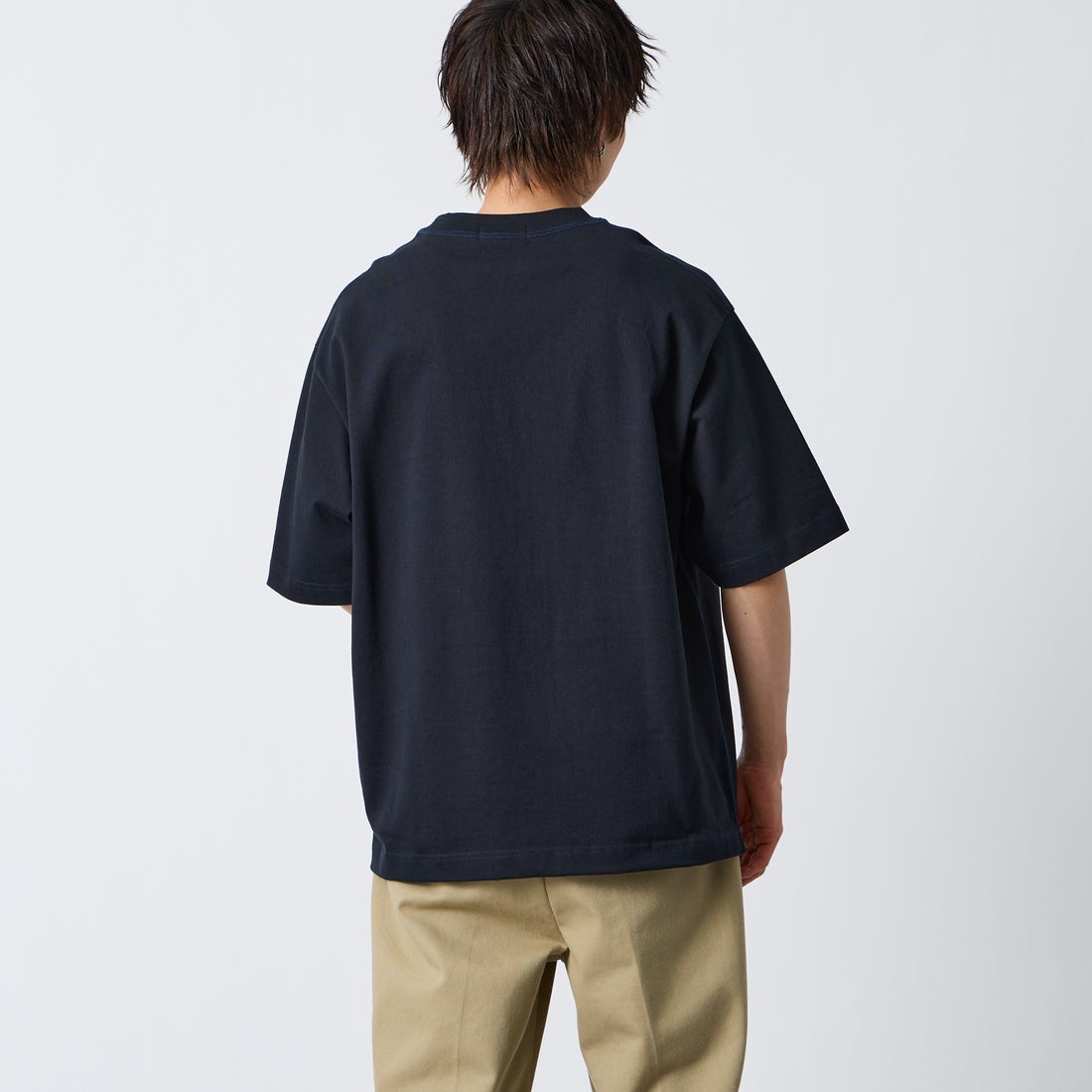 Gymphlex [ジムフレックス] ヘビーウェイトジャージー ショートスリーブTシャツ [J-9271HWJ] DK.NAVY &&モデル身長：177cm 着用サイズ：L&&
