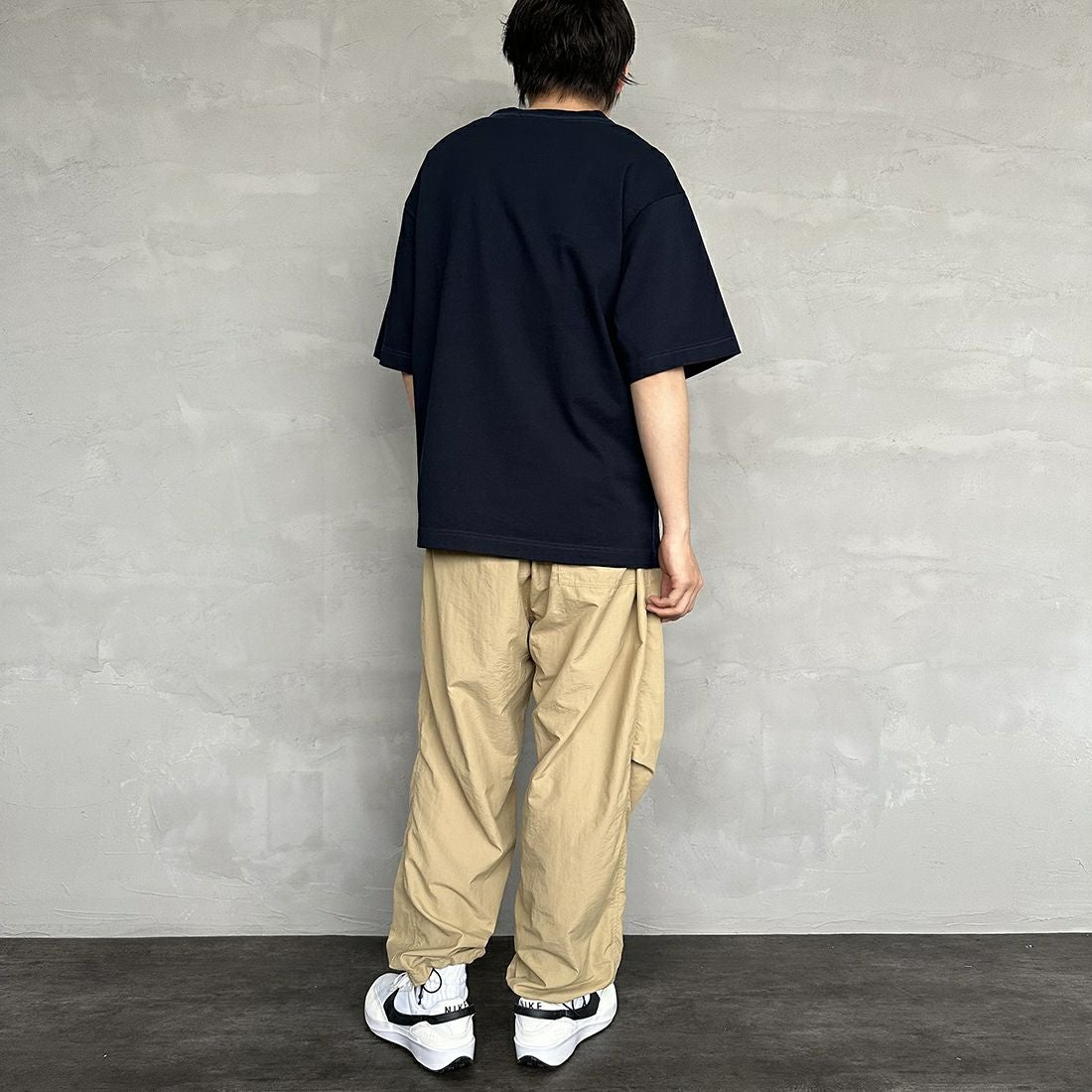 Gymphlex [ジムフレックス] ヘビーウェイトジャージー ショートスリーブTシャツ [J-9271HWJ] NAVY &&モデル身長：173cm 着用サイズ：M&&