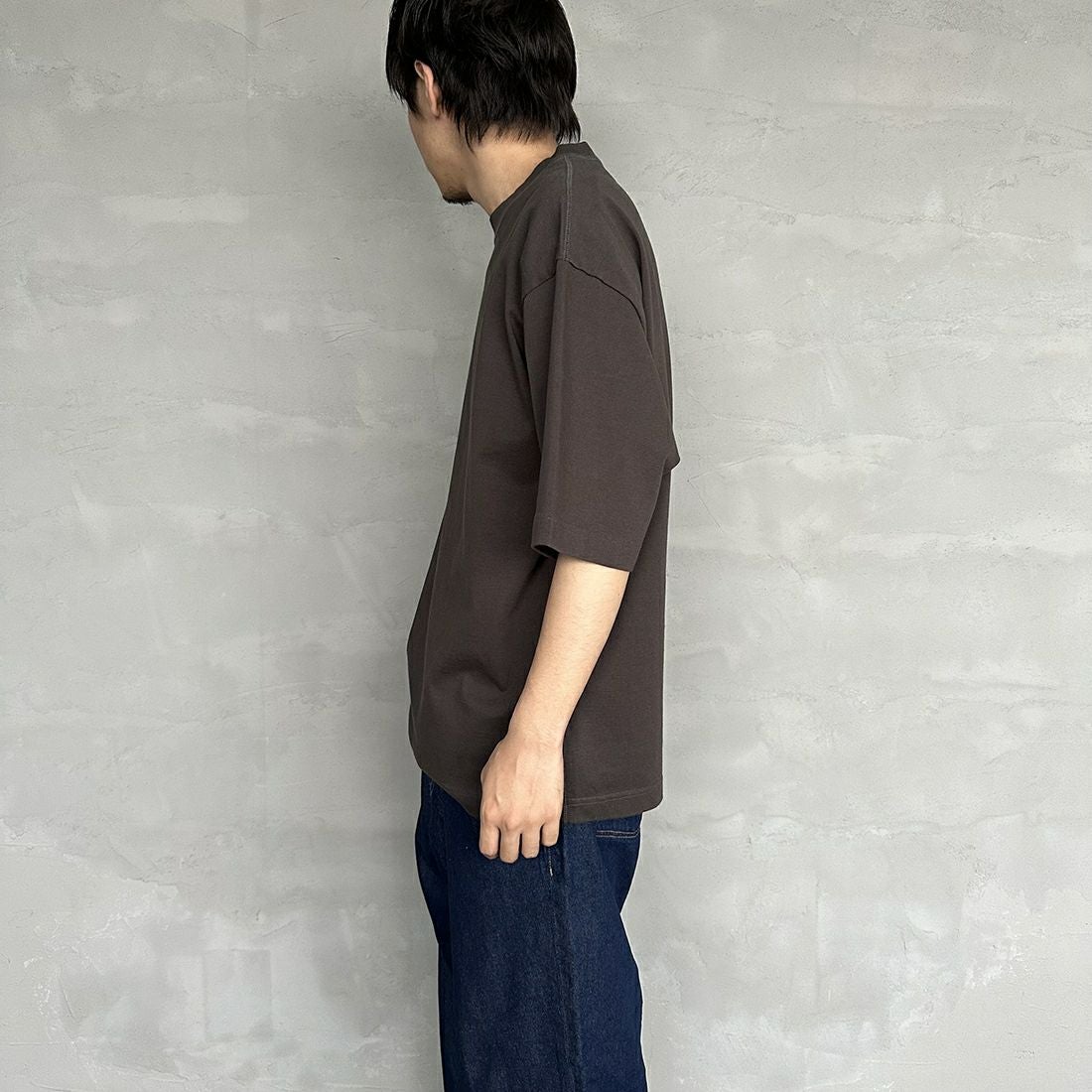 Gymphlex [ジムフレックス] ヘビーウェイトジャージー ショートスリーブTシャツ [J-9271HWJ] CHARCOAL &&モデル身長：173cm 着用サイズ：L&&