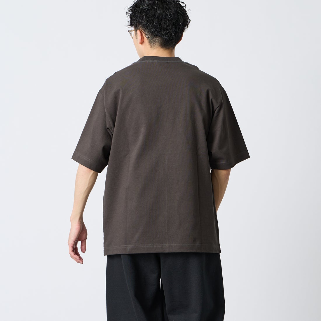Gymphlex [ジムフレックス] ヘビーウェイトジャージー ショートスリーブTシャツ [J-9271HWJ] CHARCOAL &&モデル身長：168cm 着用サイズ：M&&
