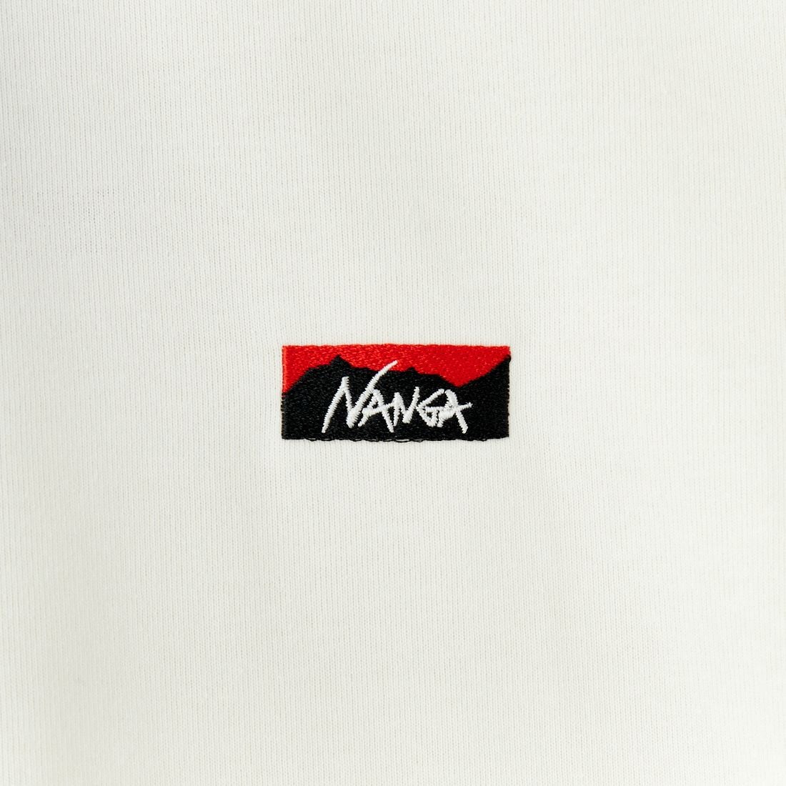 NANGA [ナンガ] エコハイブリッド ボックスロゴ刺繍Tシャツ [NW2411-1G803] WHT