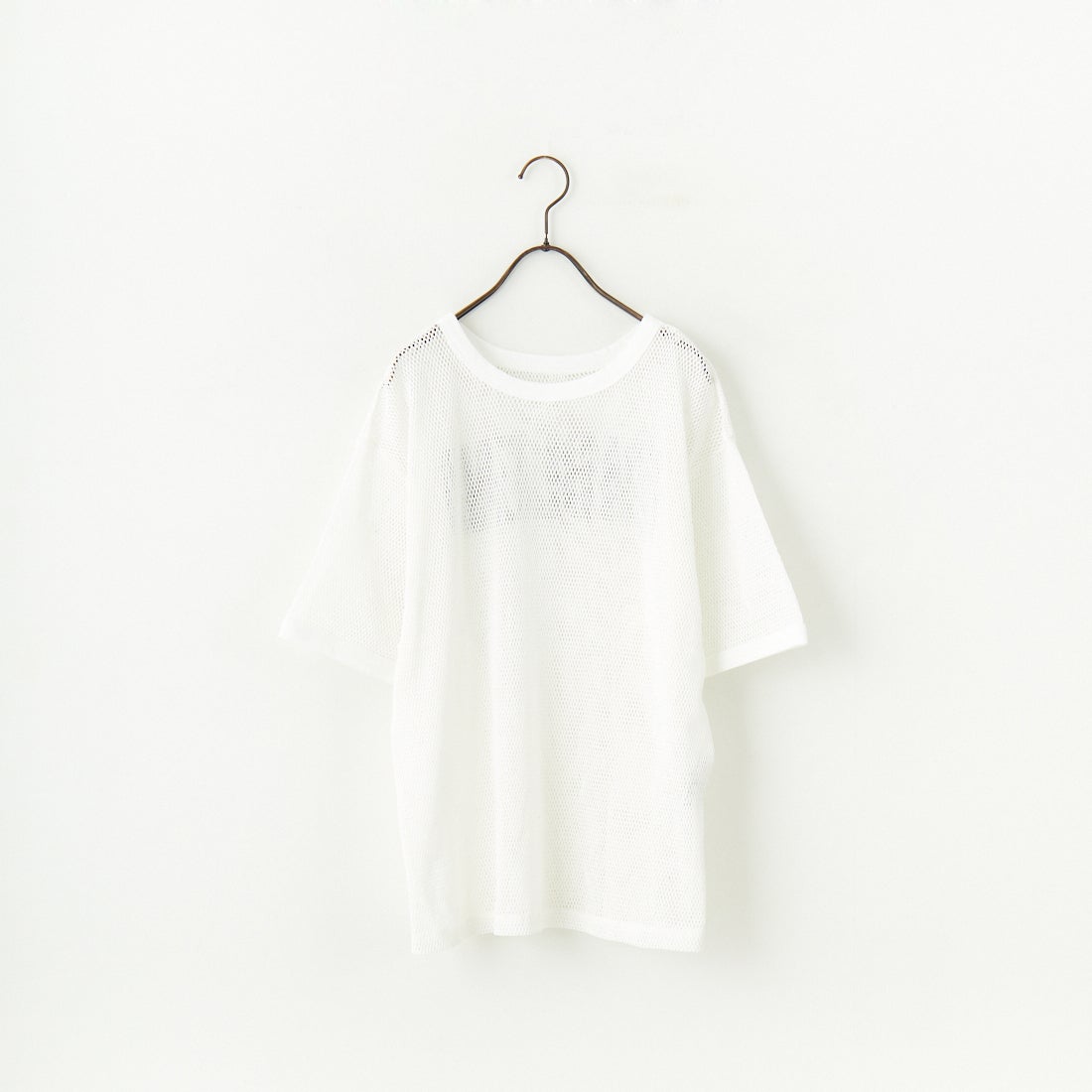 +81 BRANCA [ハチイチブランカ] 2WAYメッシュリンガーTシャツ [81B-25SS-CS30] WHITE