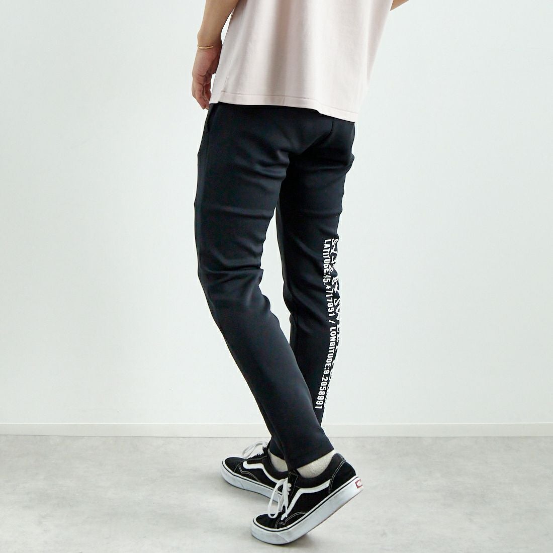 SY32 [エスワイサーティトゥ] ダブルニットスキニーパンツ [15006] BLACK &&モデル身長：179cm 着用サイズ：L&&