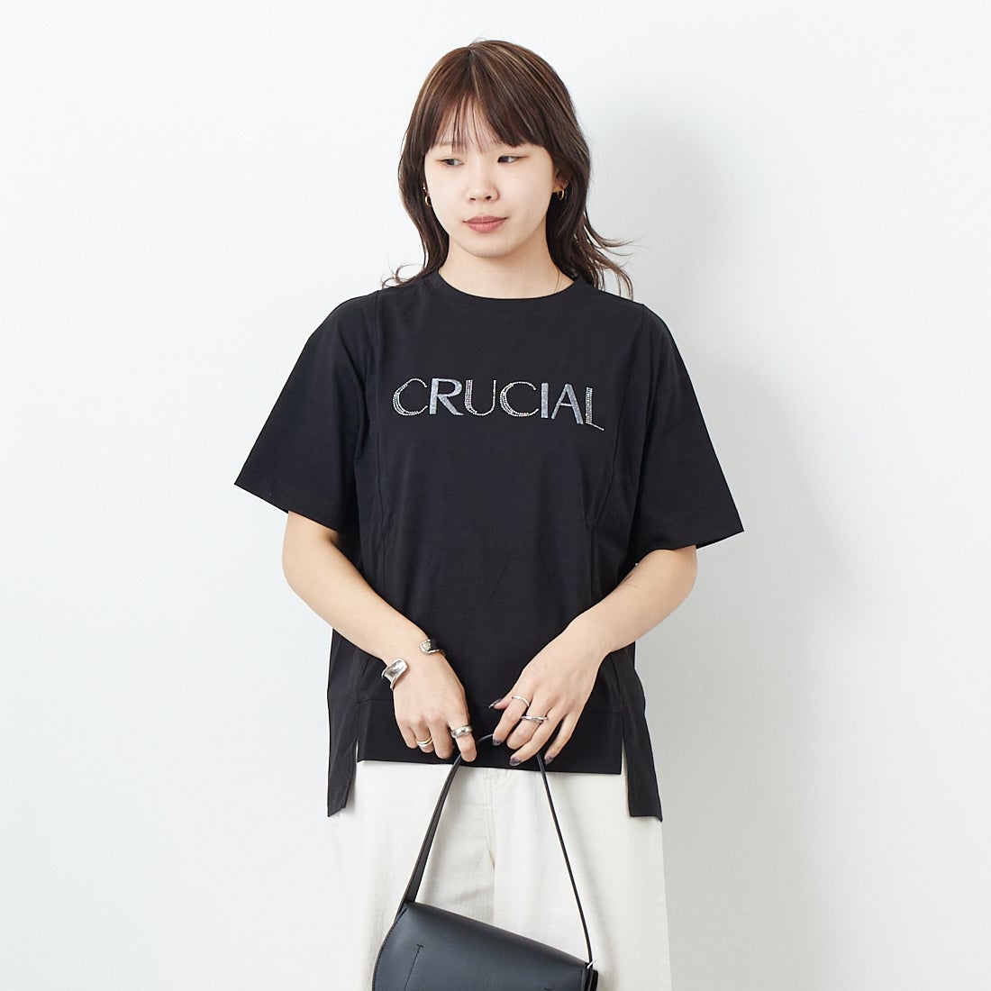 09 BLACK&&モデル身長：167cm 着用サイズ：F&&