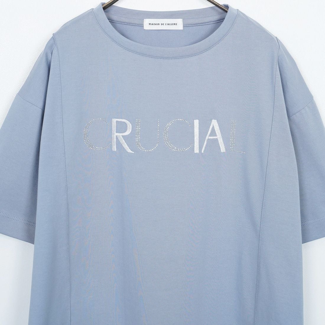 Maison de L'allure [メゾン ドゥ ラリュール] ラインストーンロゴTシャツ [M25112018] 10 SAX
