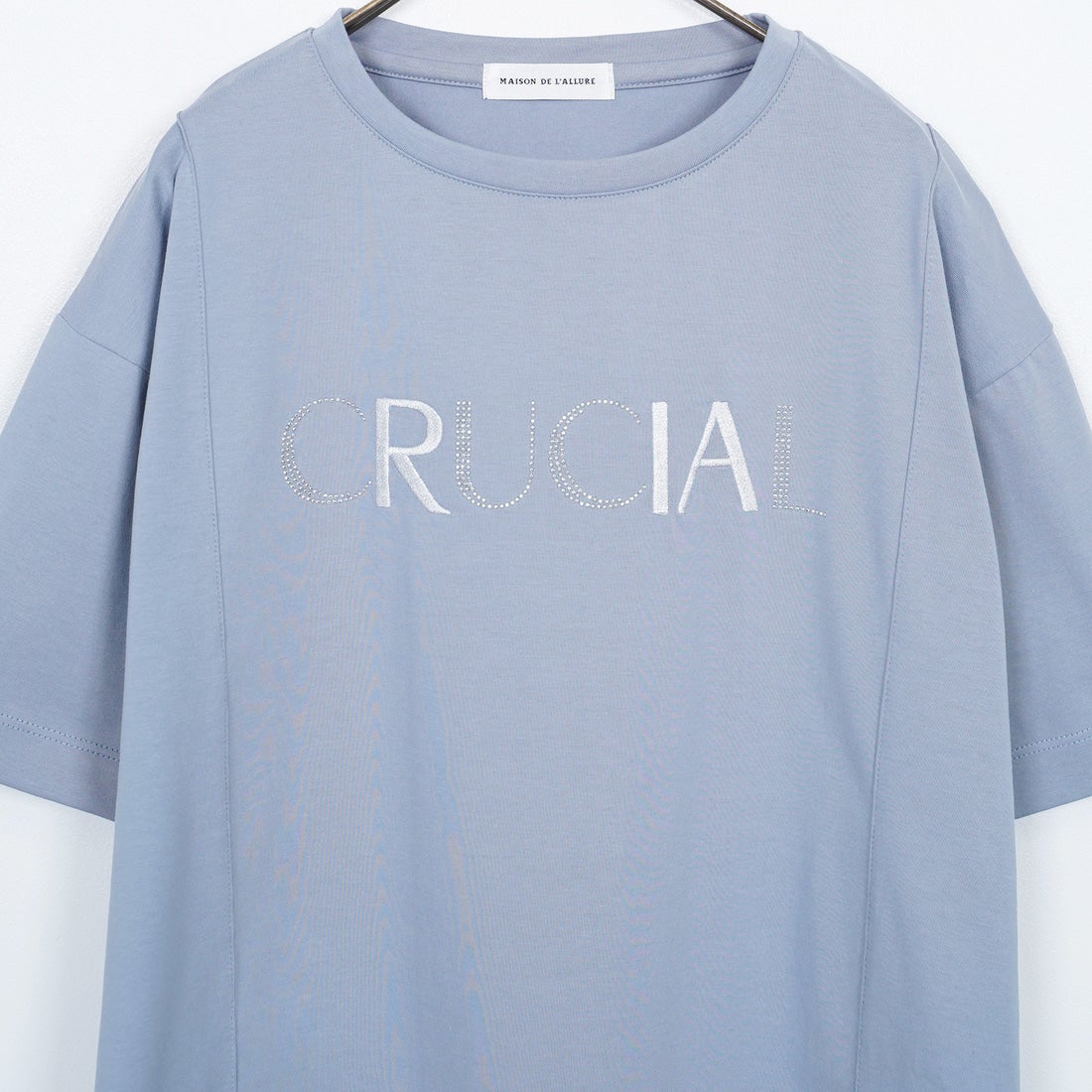 Maison de L'allure [メゾン ドゥ ラリュール] ラインストーンロゴTシャツ [M25112018] 10 SAX