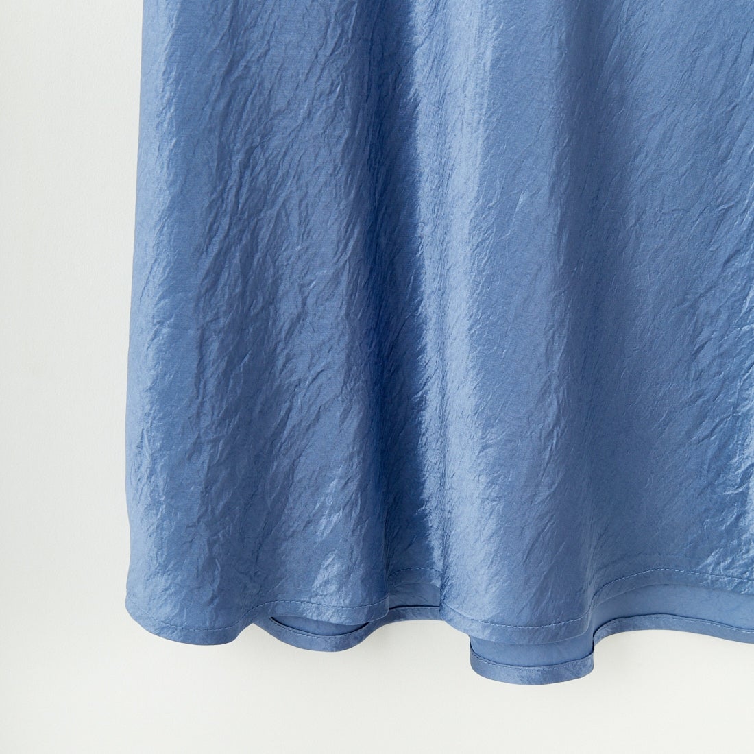 Jeans Factory Clothes [ジーンズファクトリークローズ] メロンヴィンテージサテンスカート [21254053] 070 ﾌﾞﾙｰ