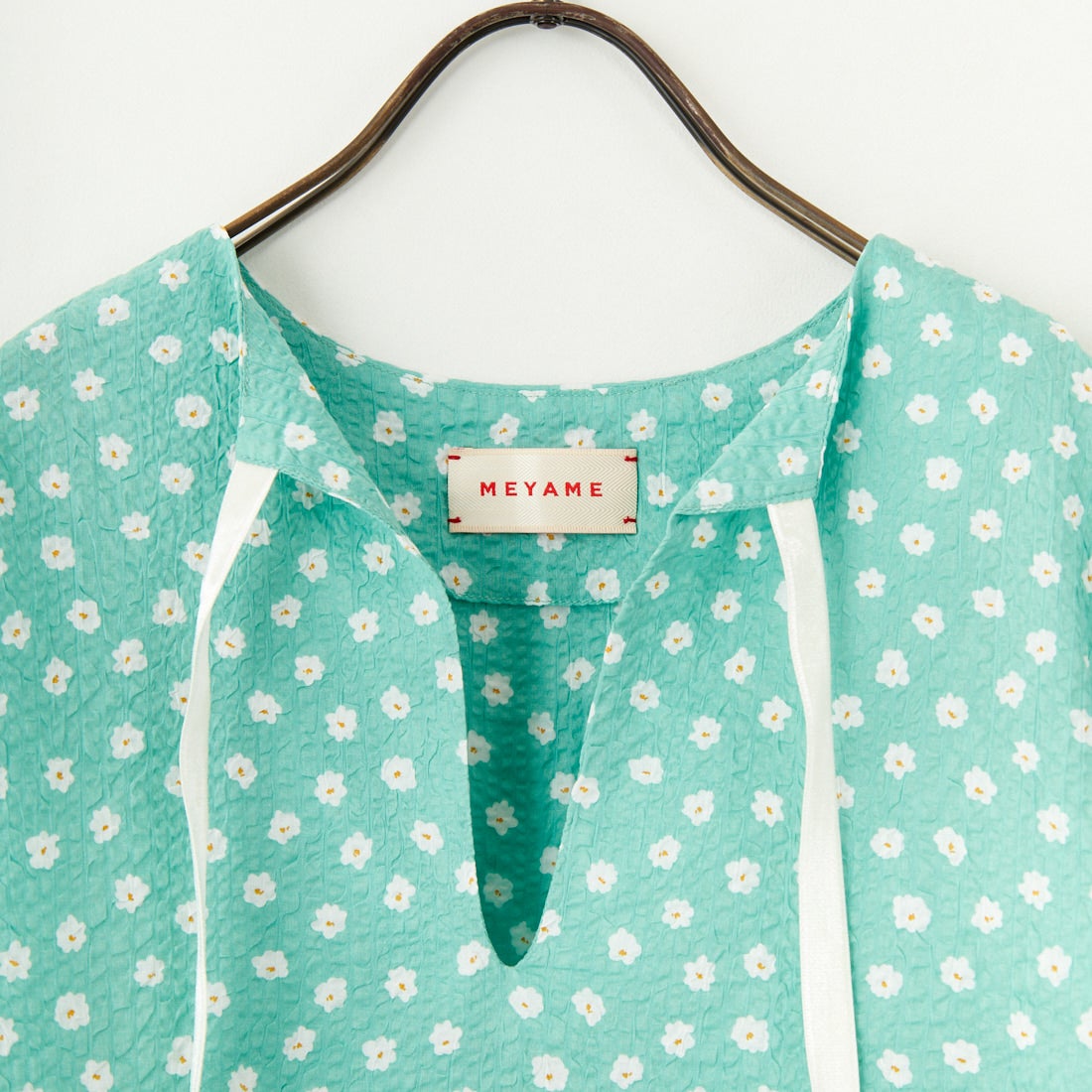 MEYAME [メヤメ] コットンプリントブラウス [MEY-2017] GREEN